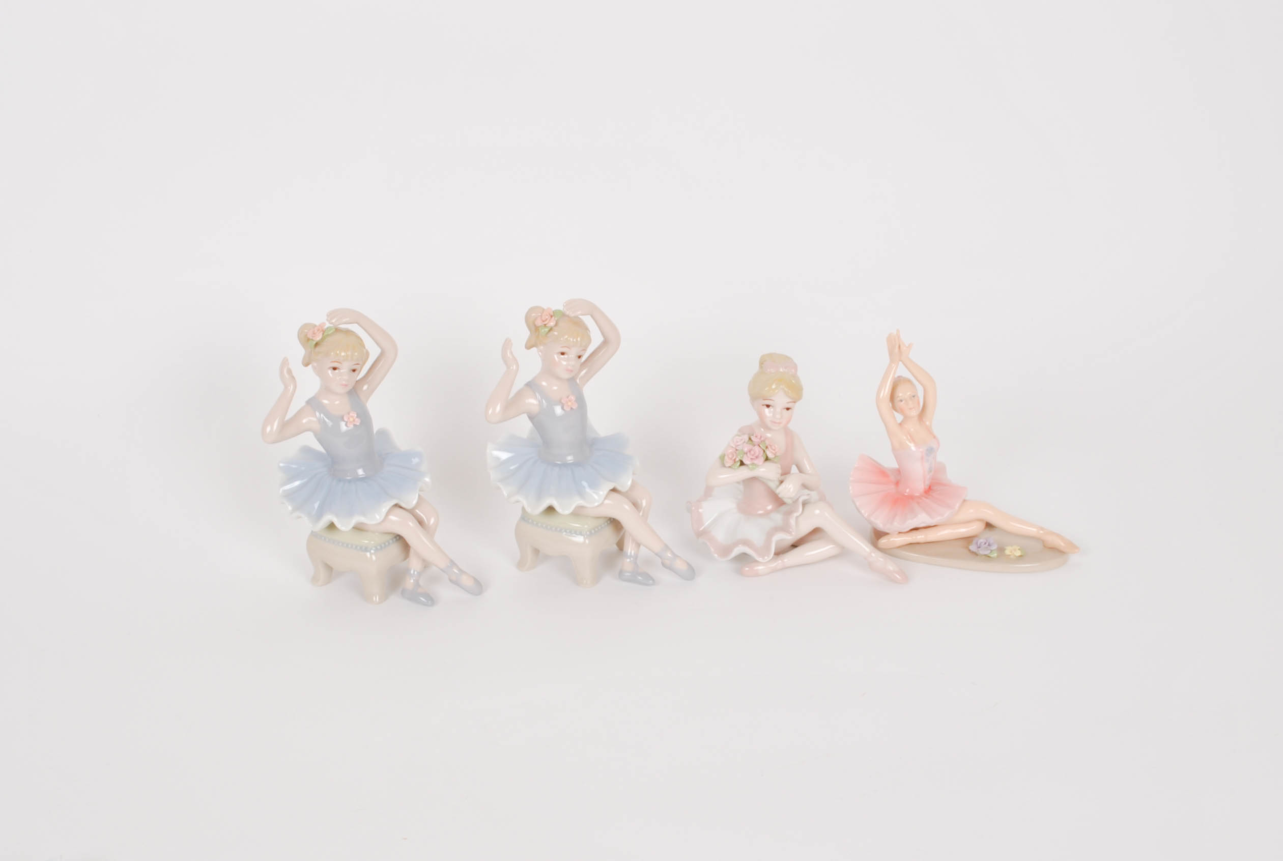 Four Porcelain Ballerina Figurines by Cosmos