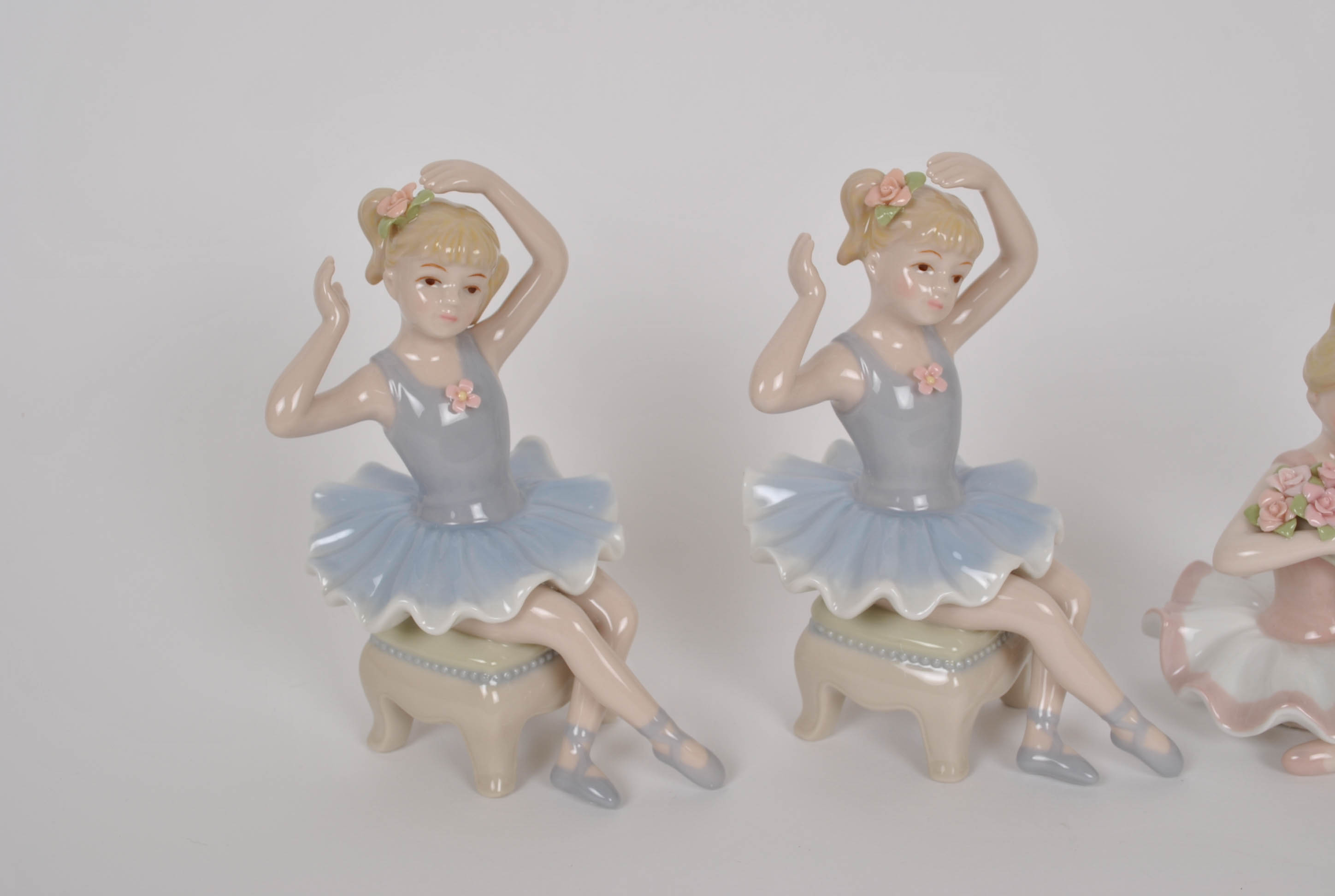 Four Porcelain Ballerina Figurines by Cosmos