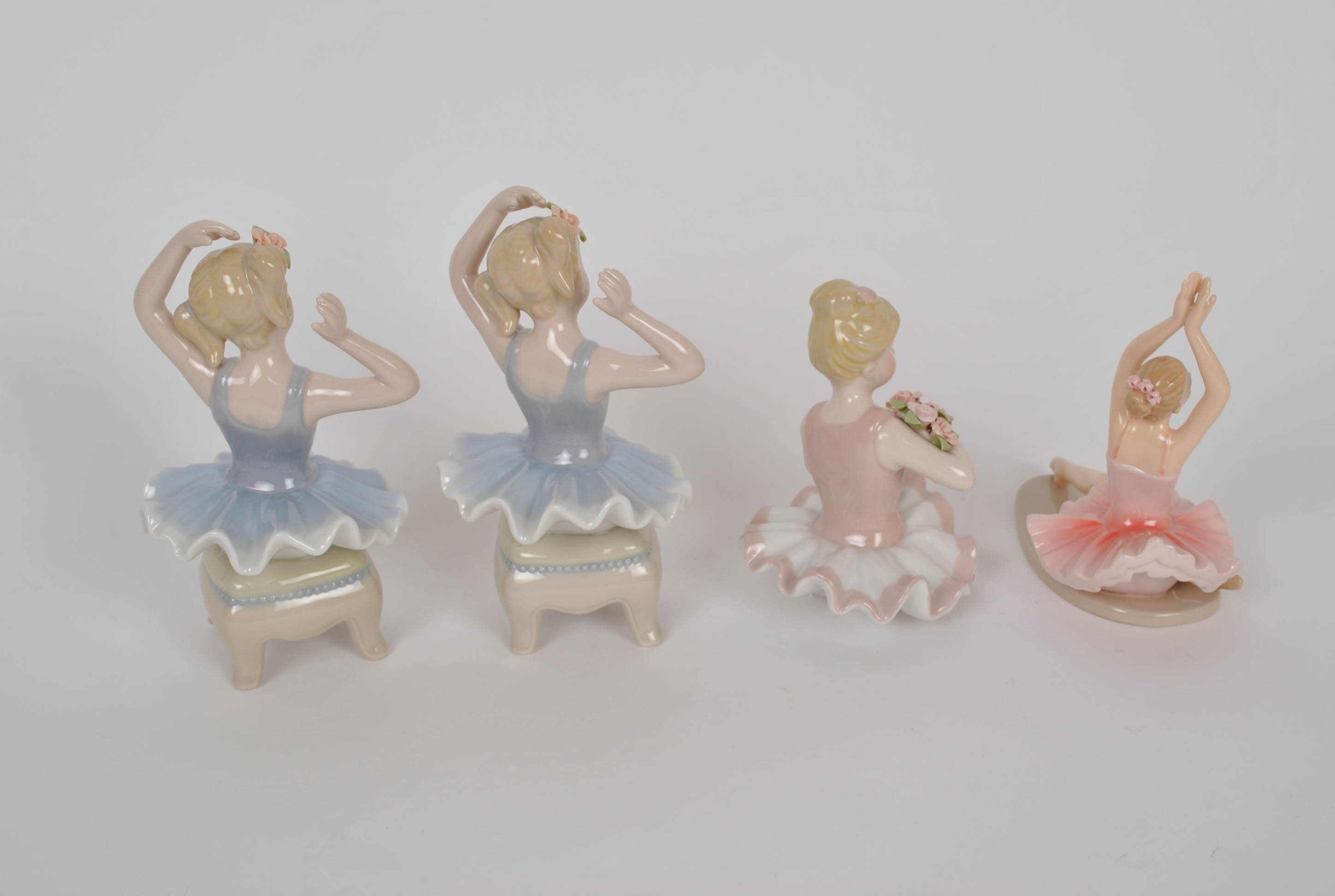 Four Porcelain Ballerina Figurines by Cosmos