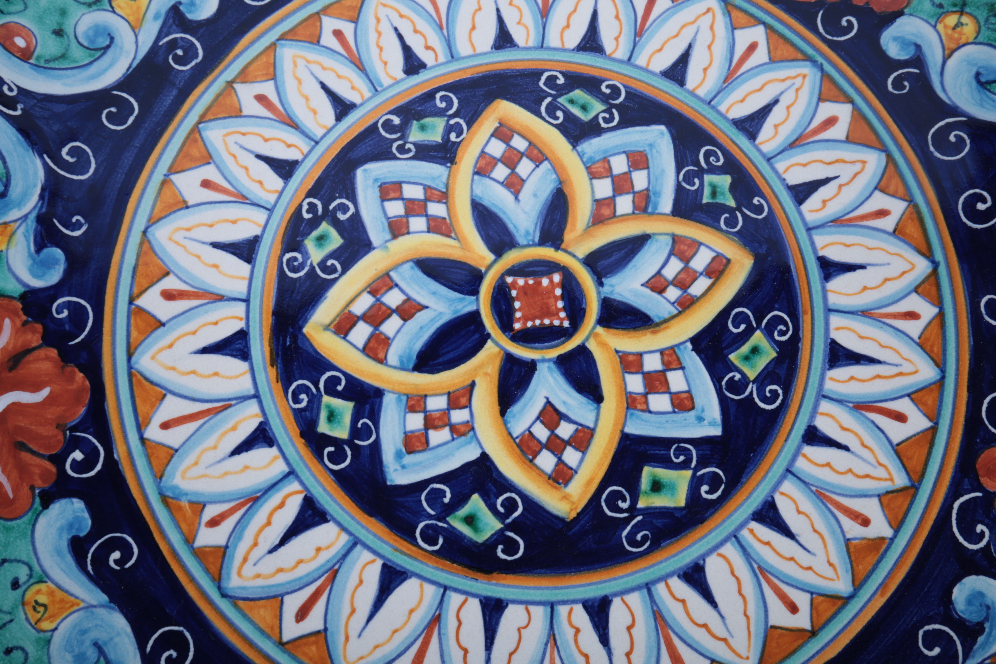 Collection of Hand-Painted Ceramics Featuring Deruta