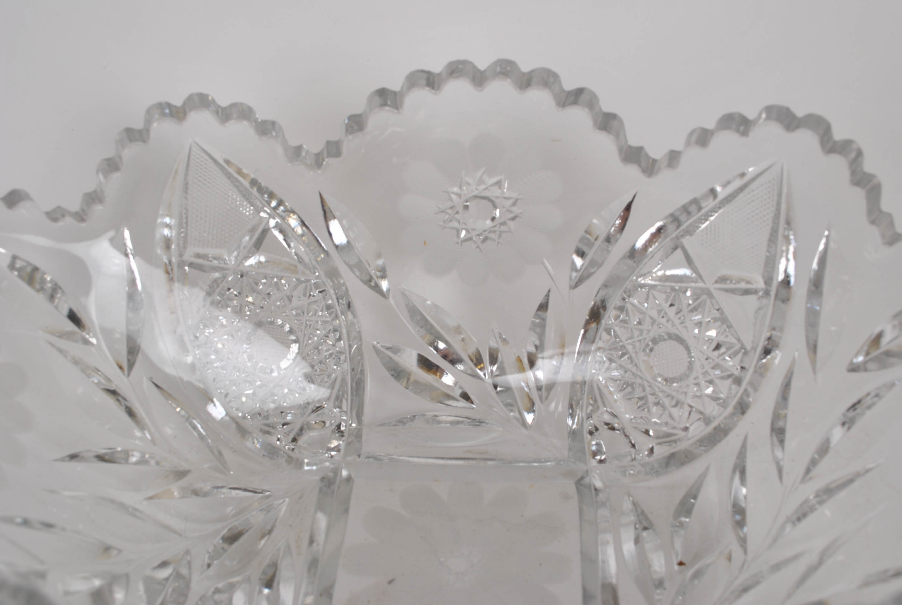 Pair of Heavy Cut Crystal Bowls