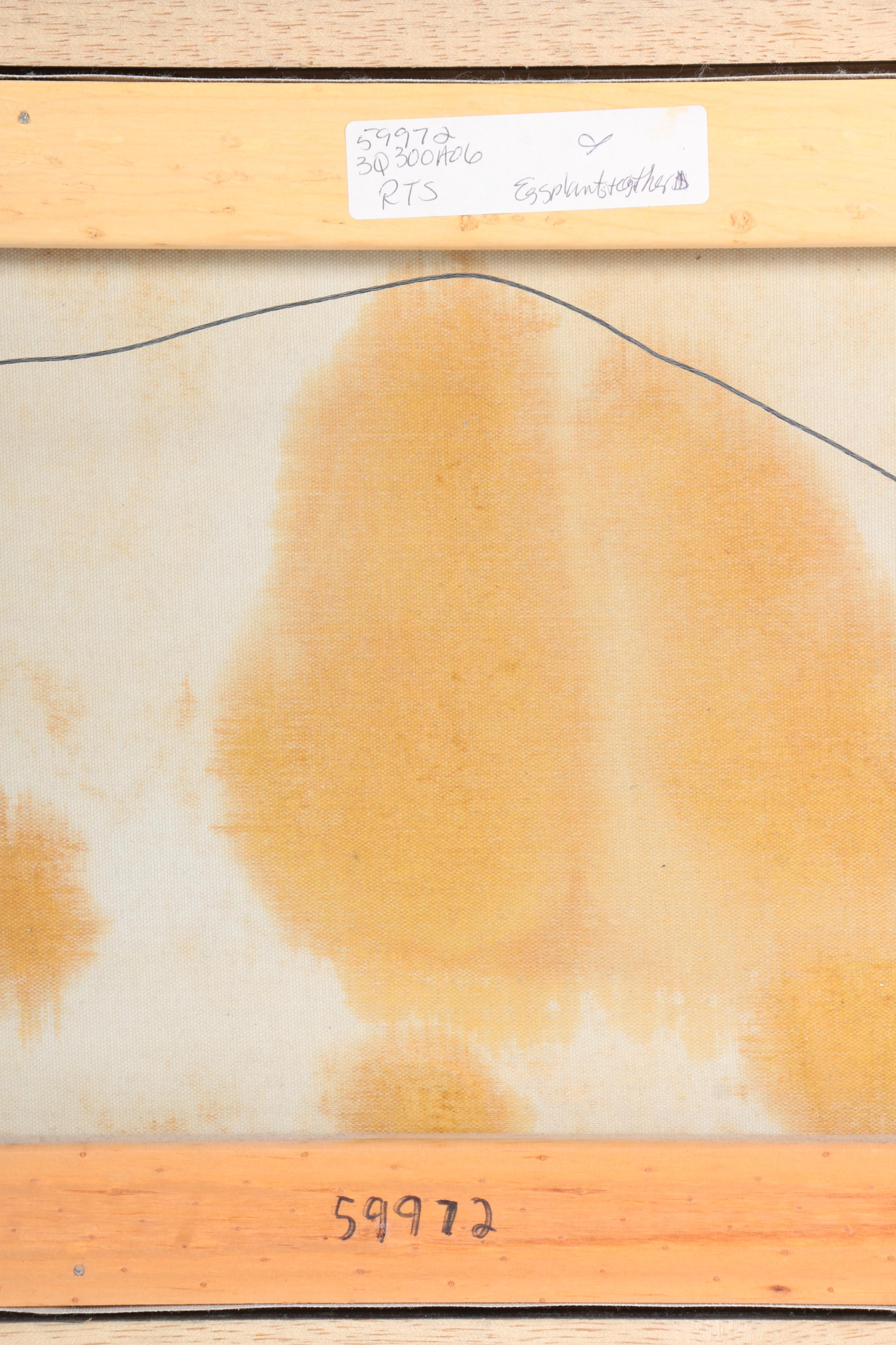 Oil Still Life on Canvas "Eggplants Together"