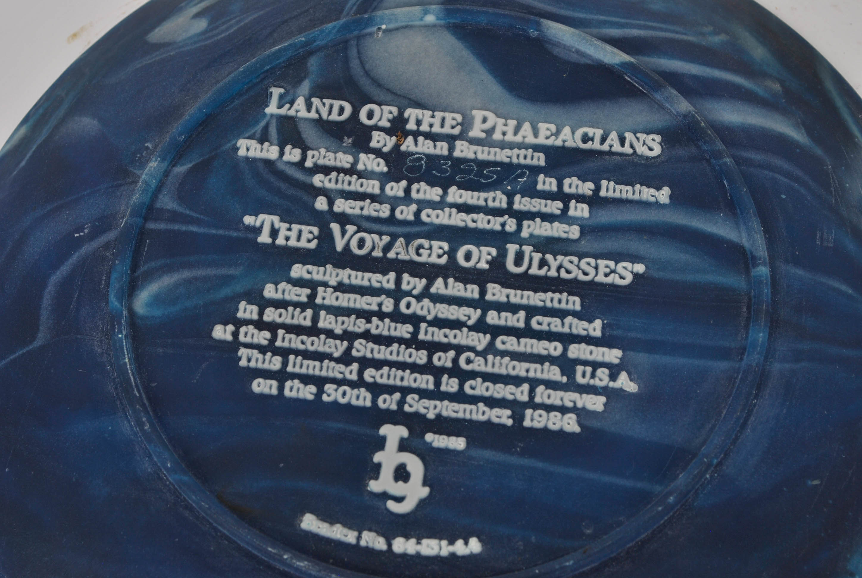 Set of Incolay Studio Collector's Plates "The Voyage of Ulysses"
