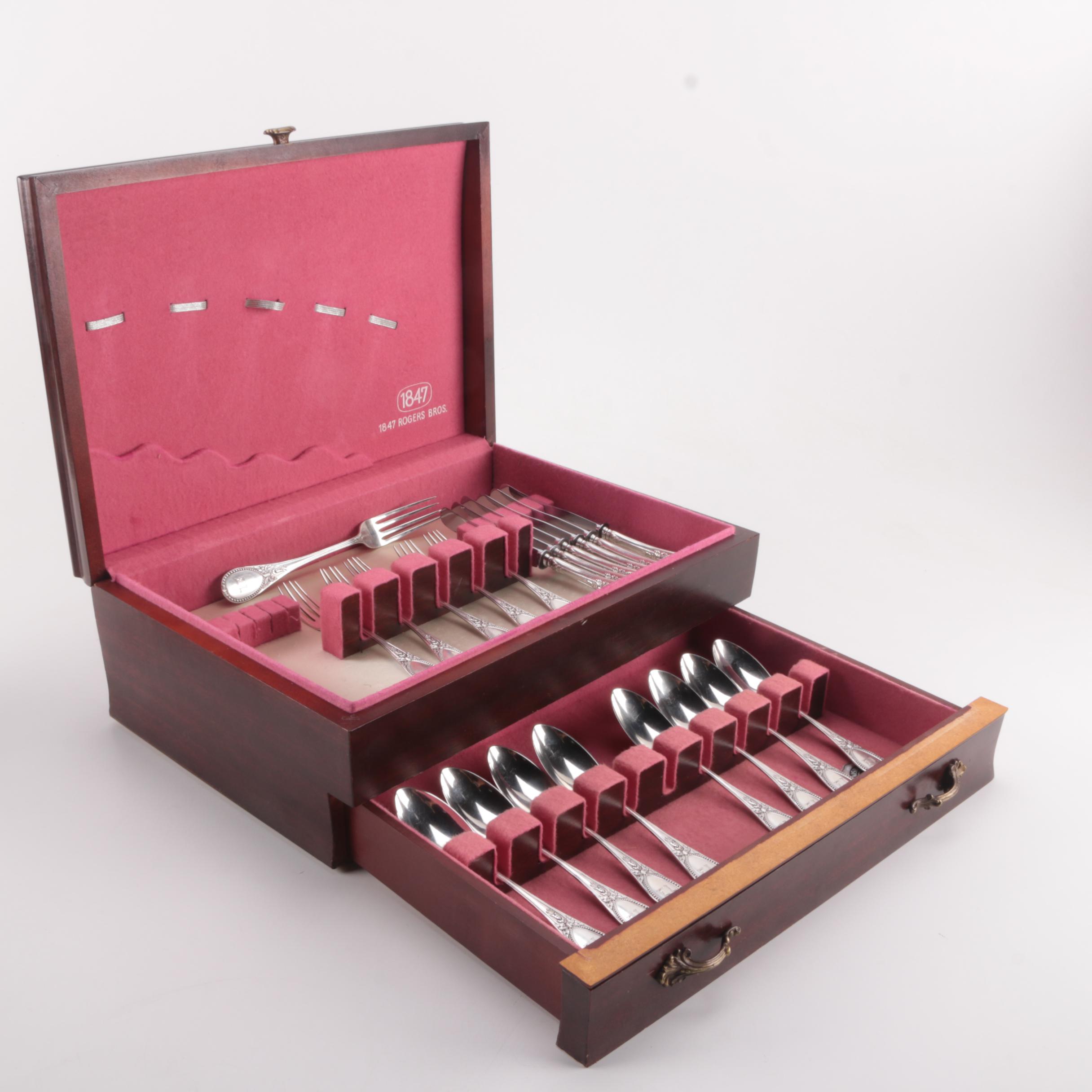 German 800 Silver Flatware Set Marked for Retailer H. Meyen & Co