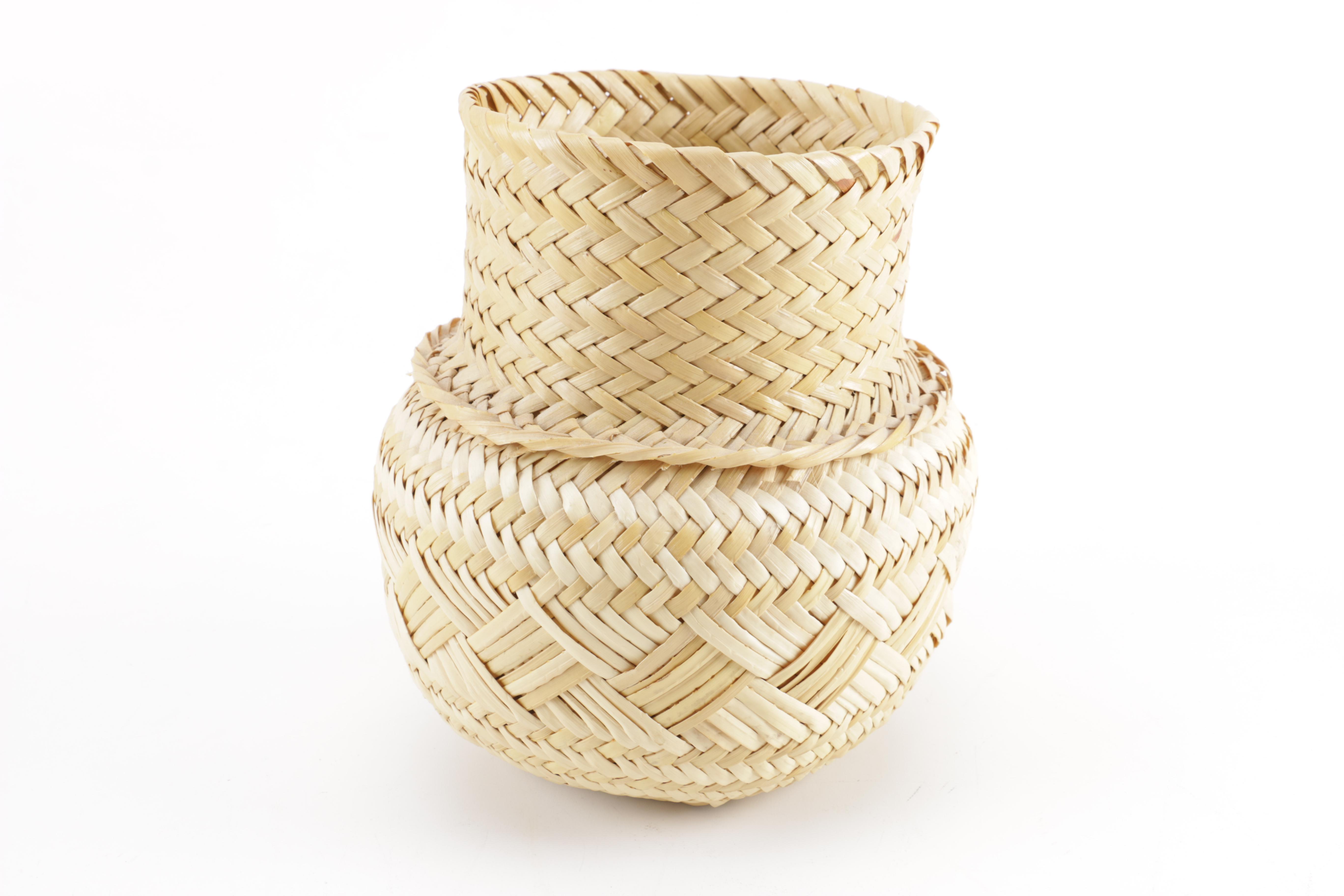 Handwoven Straw Basket
