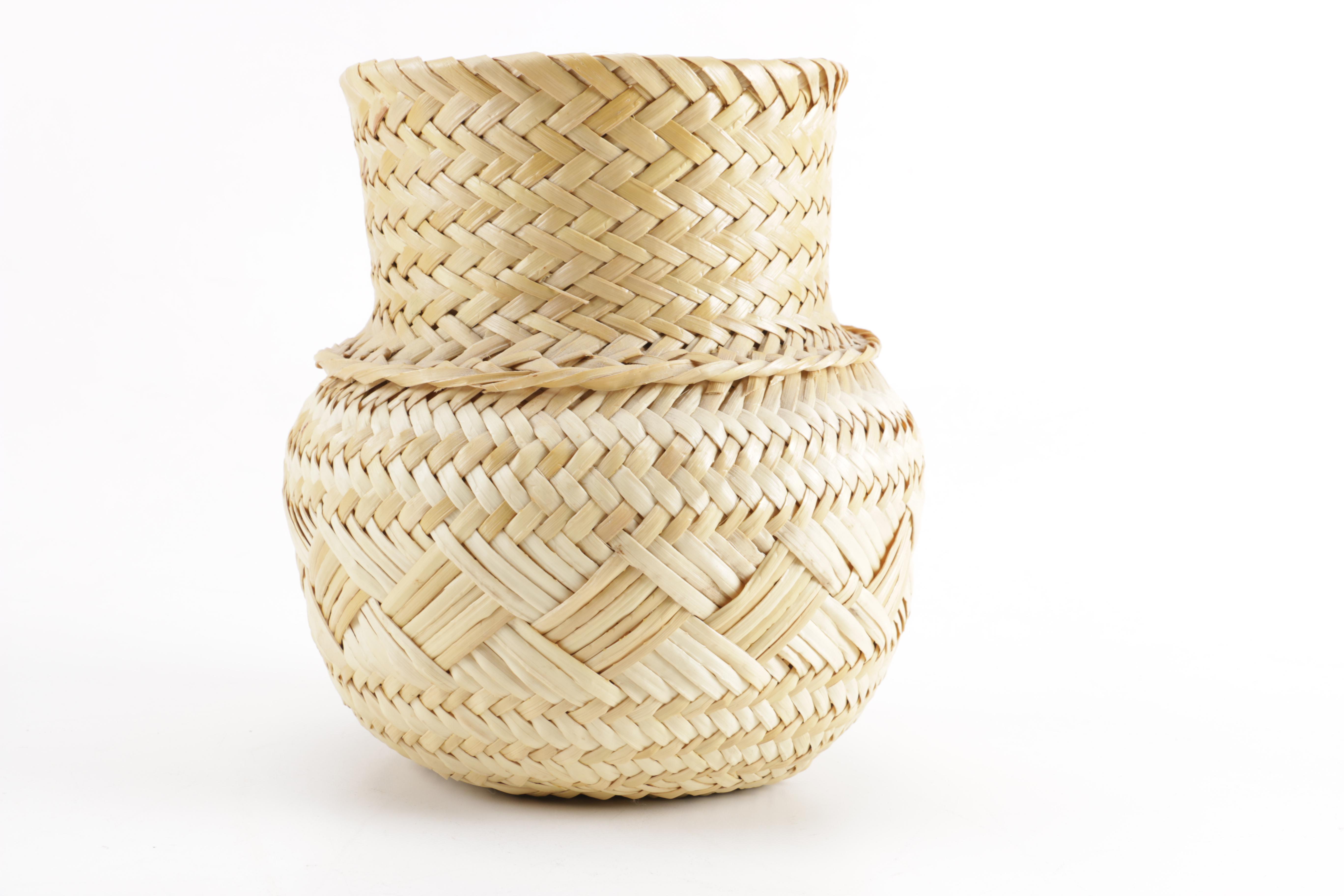 Handwoven Straw Basket