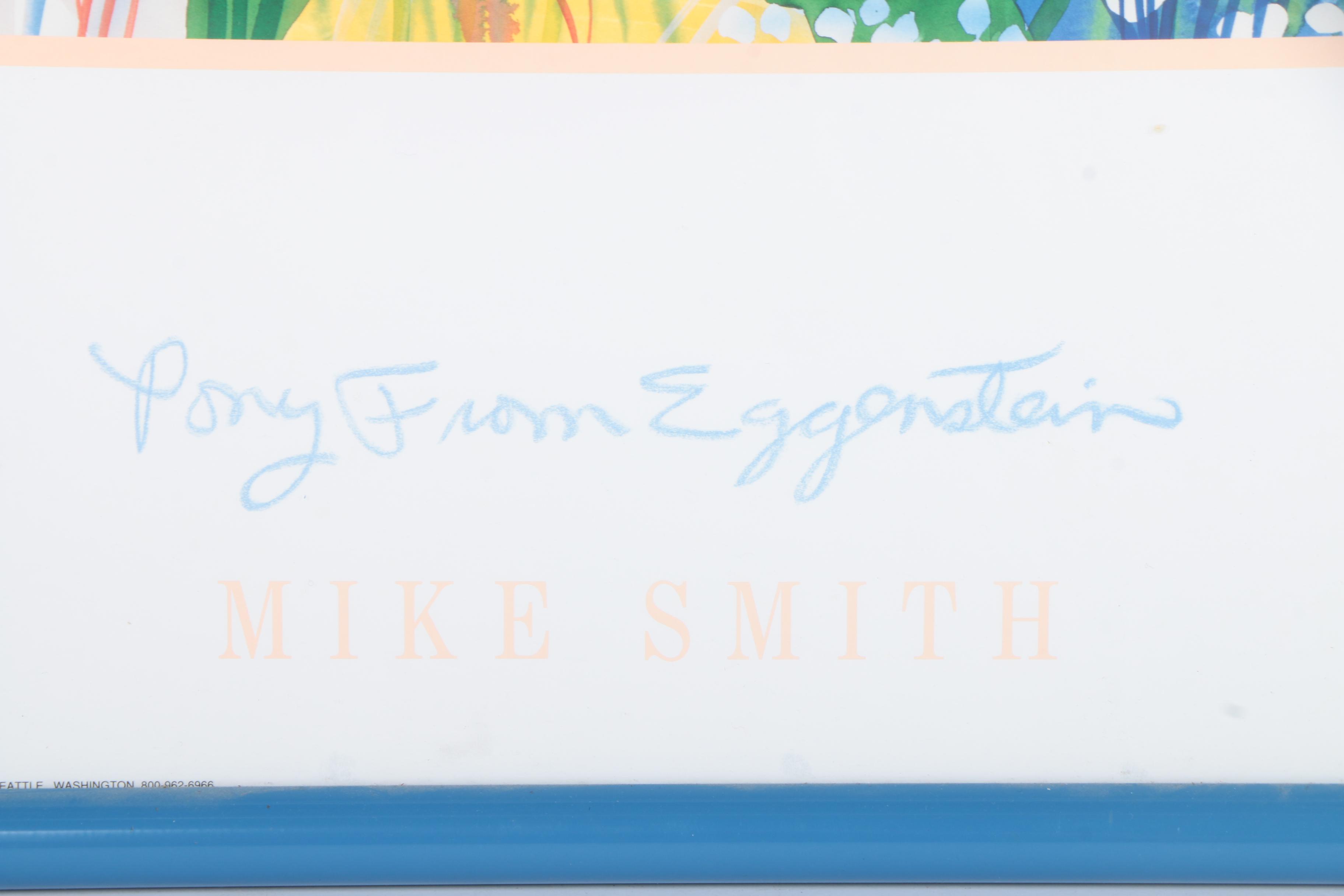 Pair of 1991 Offset Lithographs after Mike Smith Watercolor Illustrations