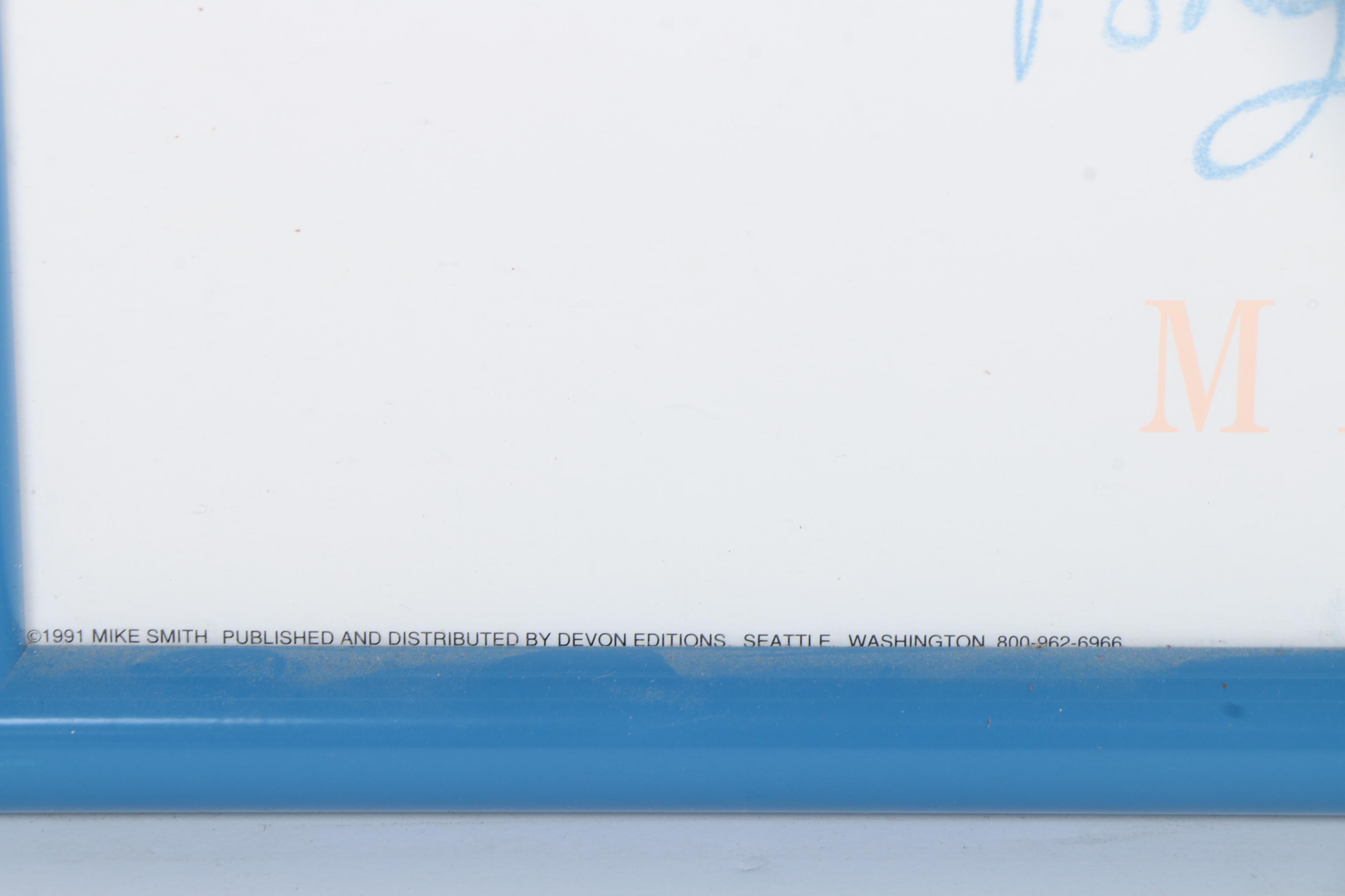 Pair of 1991 Offset Lithographs after Mike Smith Watercolor Illustrations