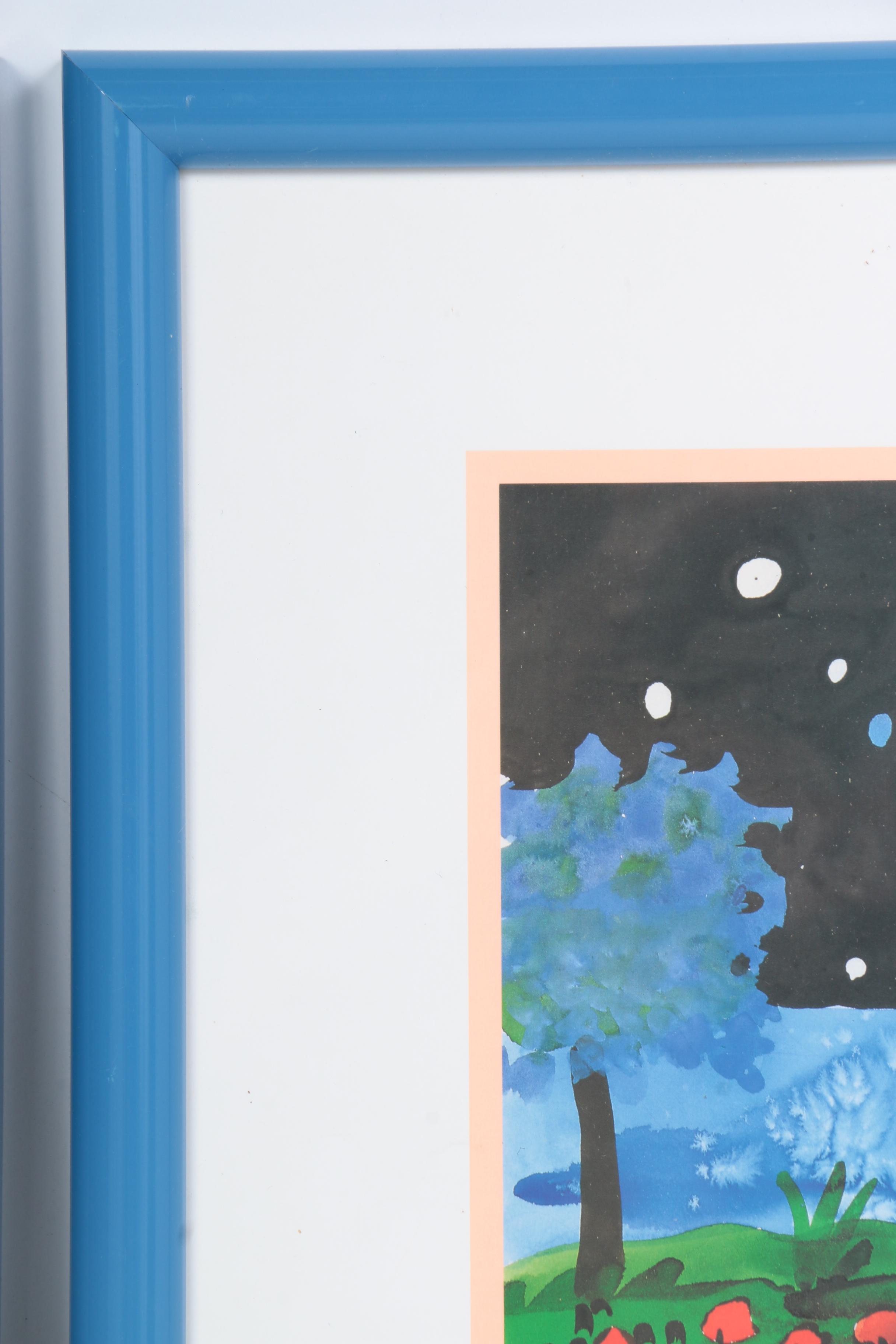 Pair of 1991 Offset Lithographs after Mike Smith Watercolor Illustrations