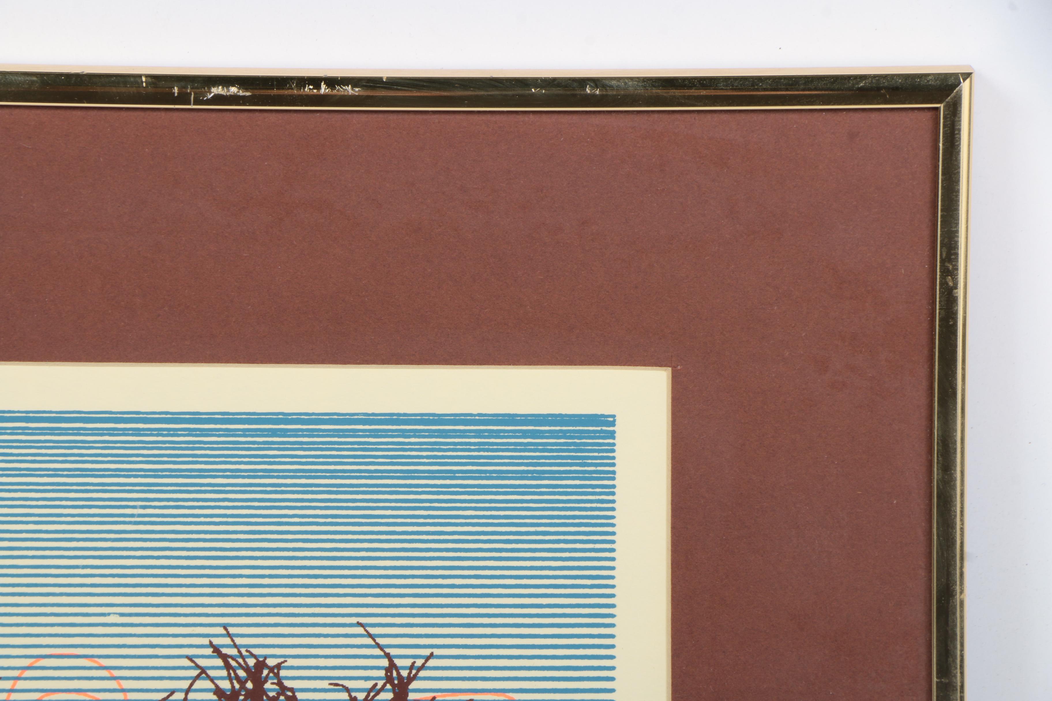 Circa 1975 Katy Owens Limited Edition Serigraph "Dawn of Creative Computing"