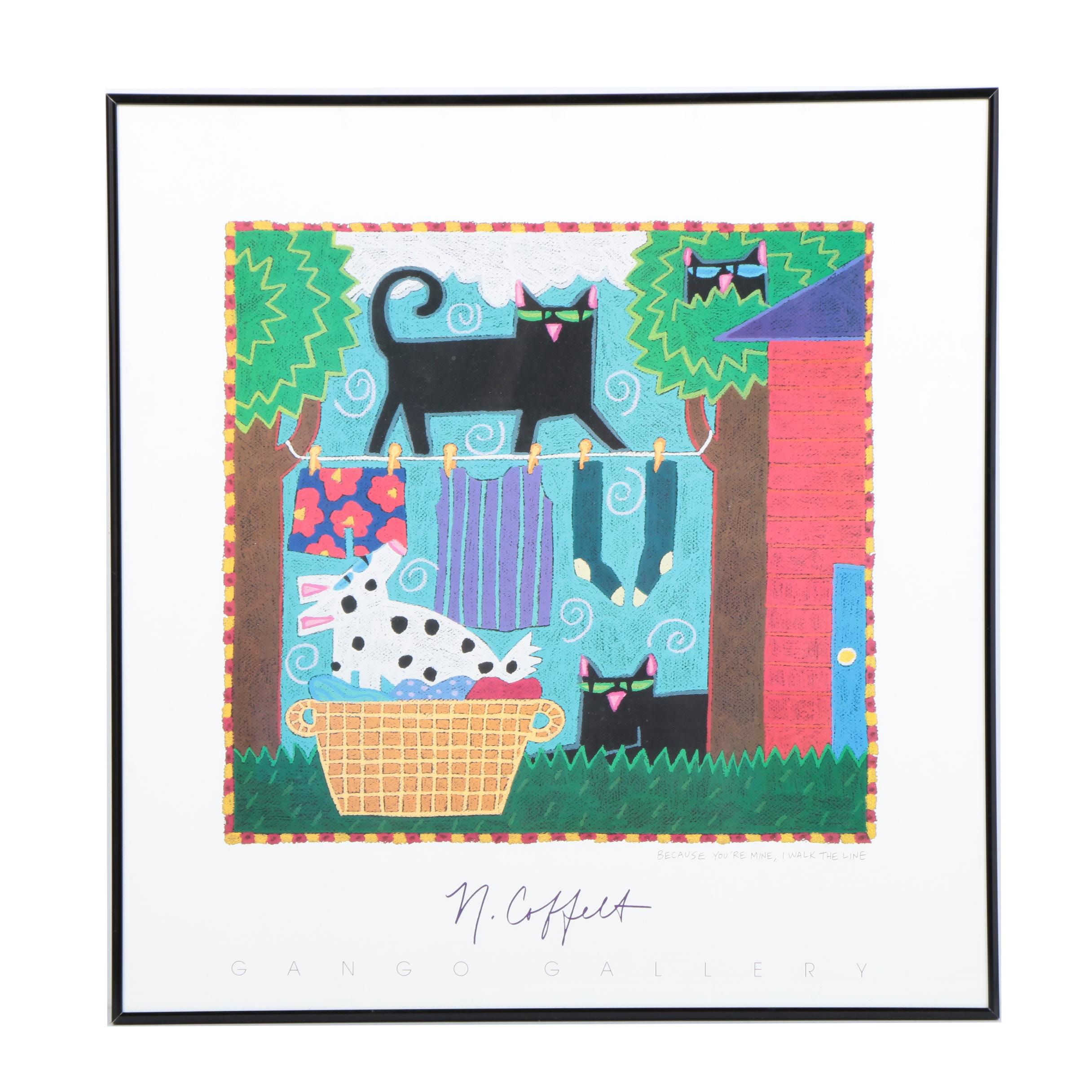 Offset Lithograph After Nancy Coffelt's "Because You're Mine, I Walk The Line"