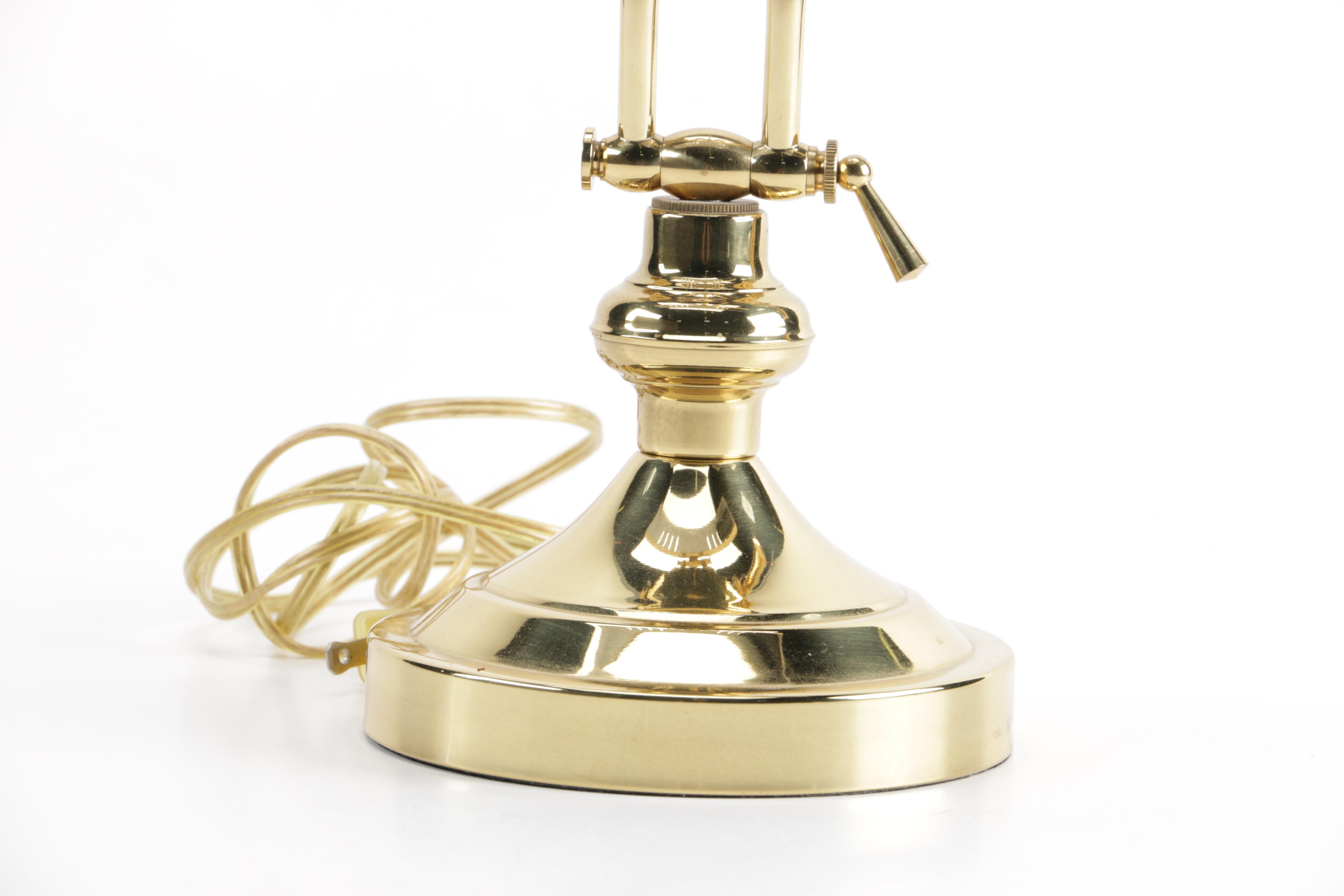 Gold Tone Piano Lamp