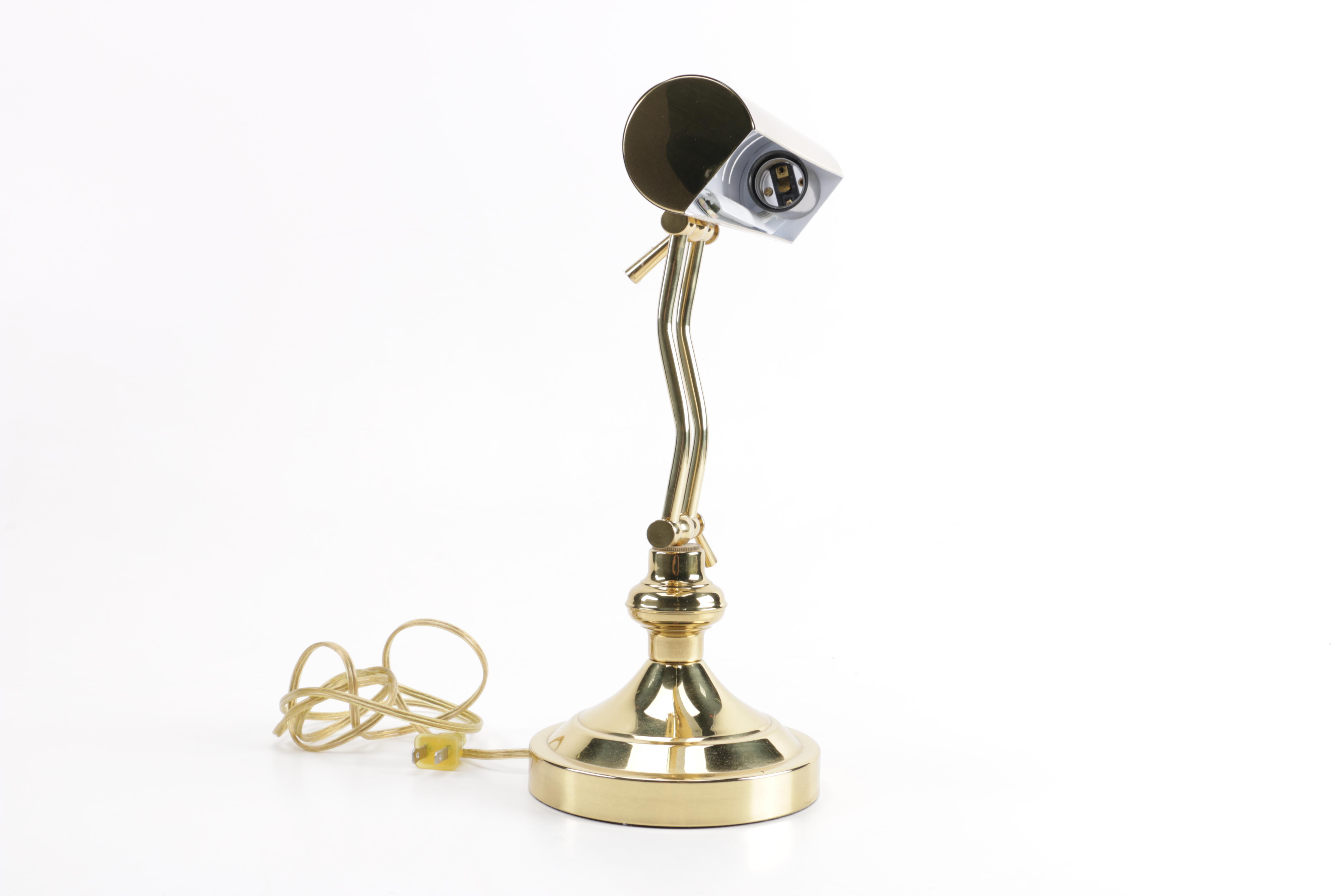 Gold Tone Piano Lamp
