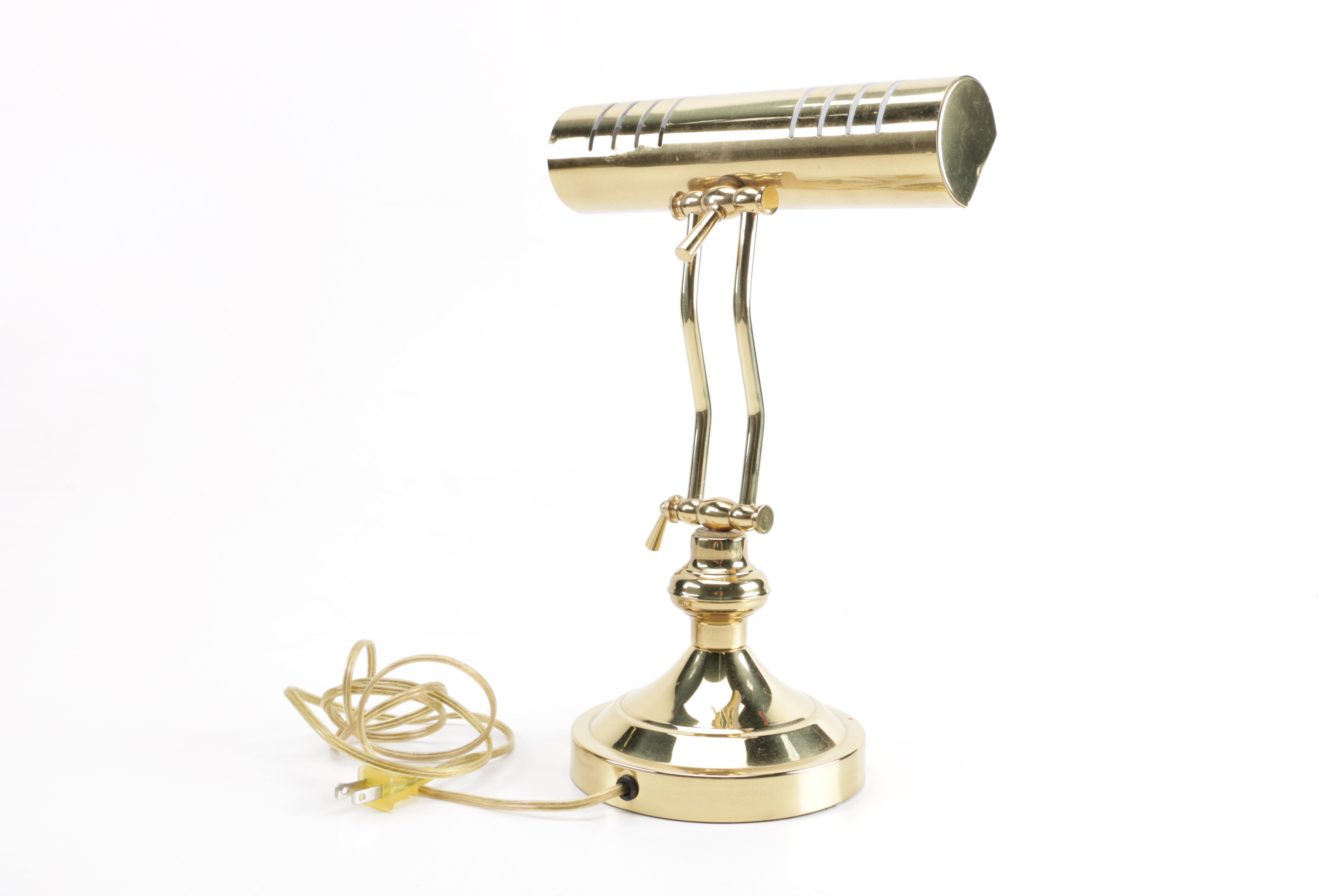 Gold Tone Piano Lamp
