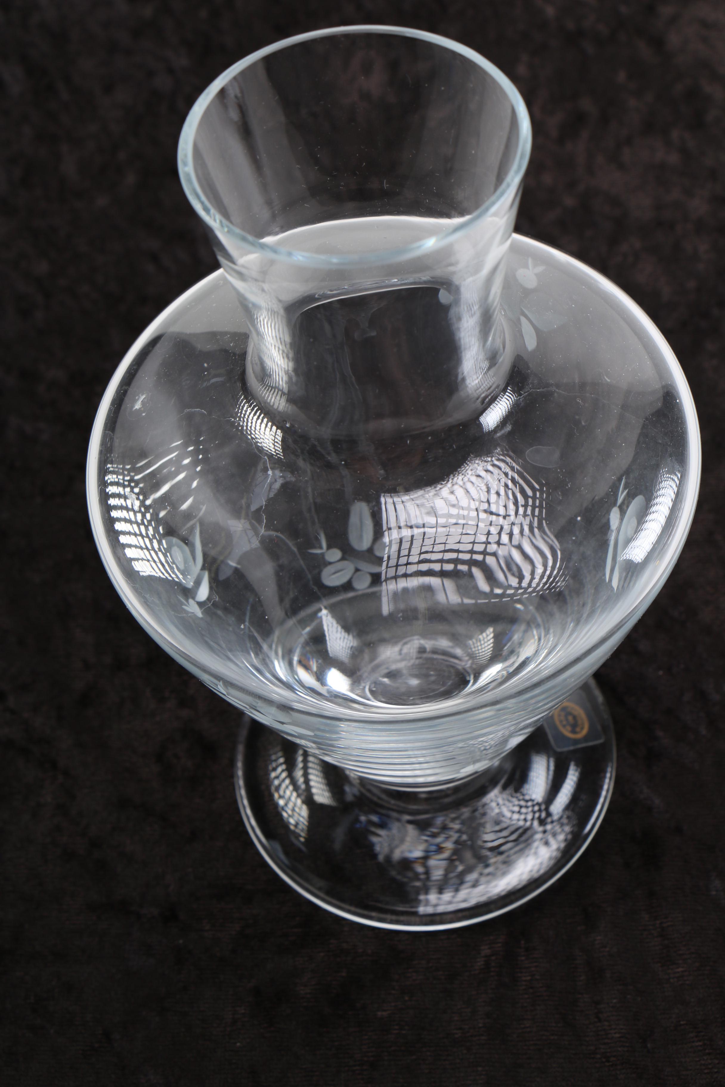 Hungarian Crystal Carafe and Brandy Snifter
