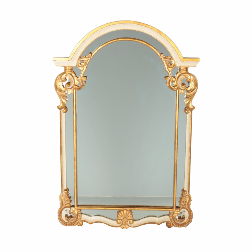 Harrison & Gil Decorative White and Gold Tone Mirror