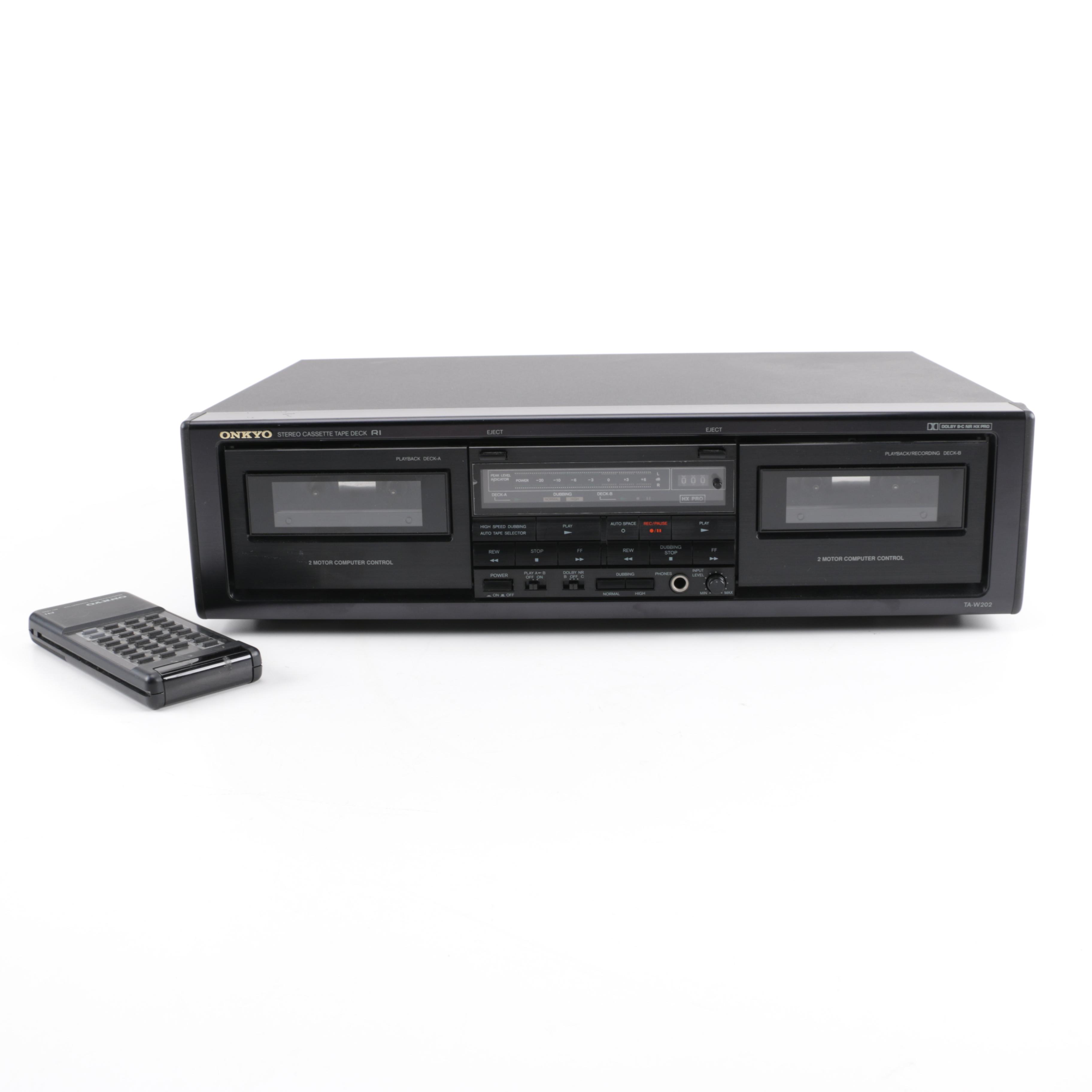 Onkyo Stereo Cassette Tape Deck and Remote