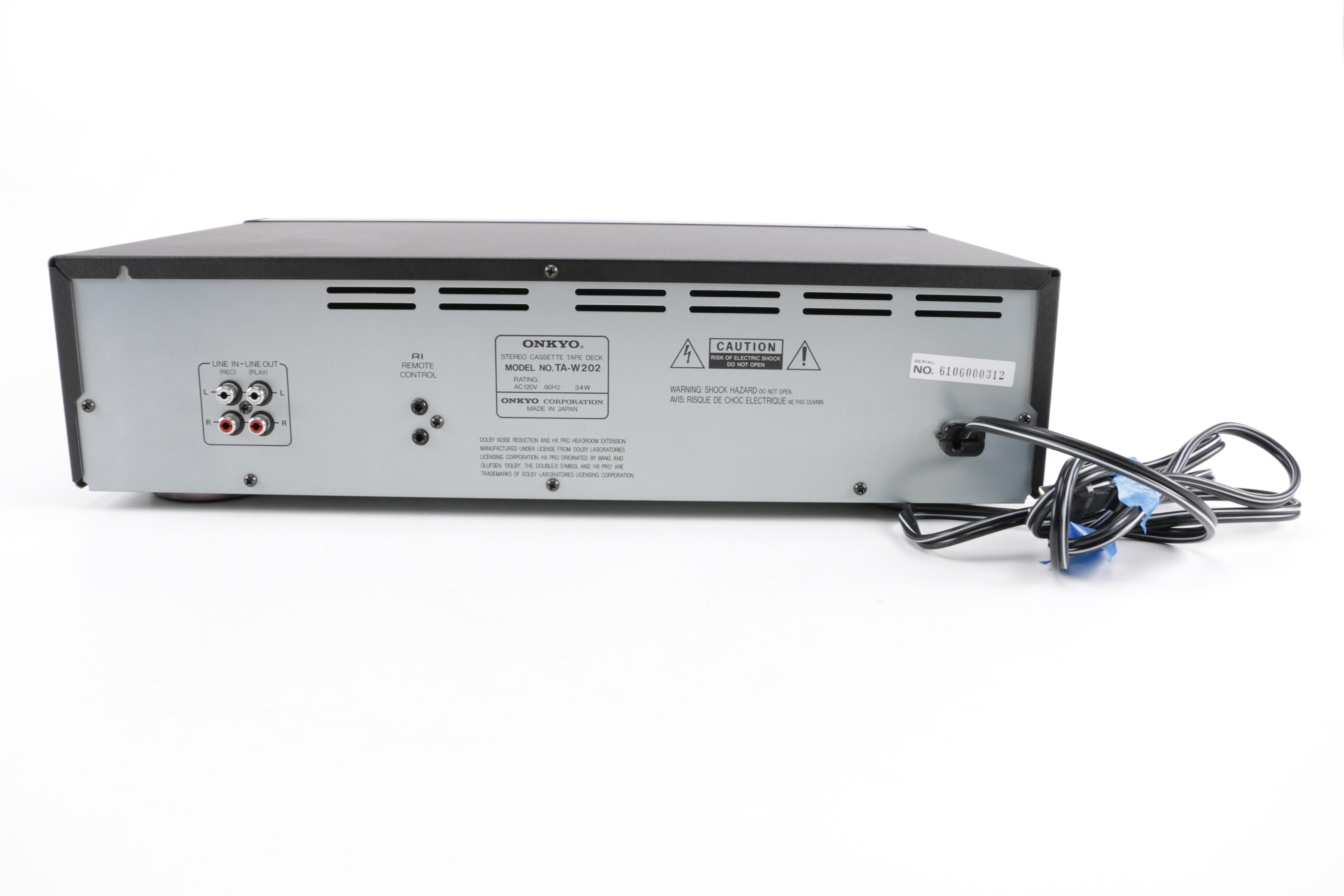 Onkyo Stereo Cassette Tape Deck and Remote