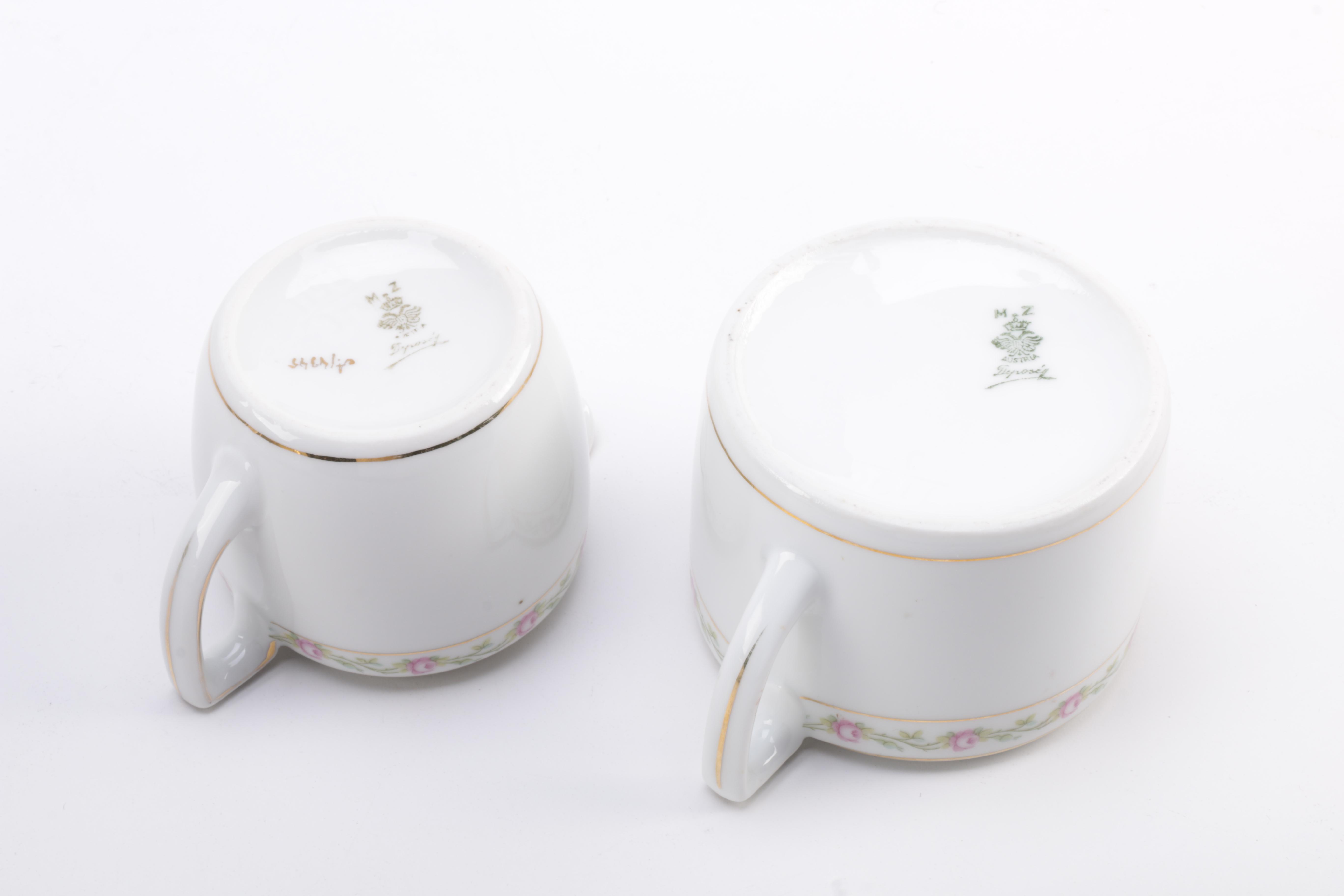 Antique Moritz Zdekauer Porcelain Tableware