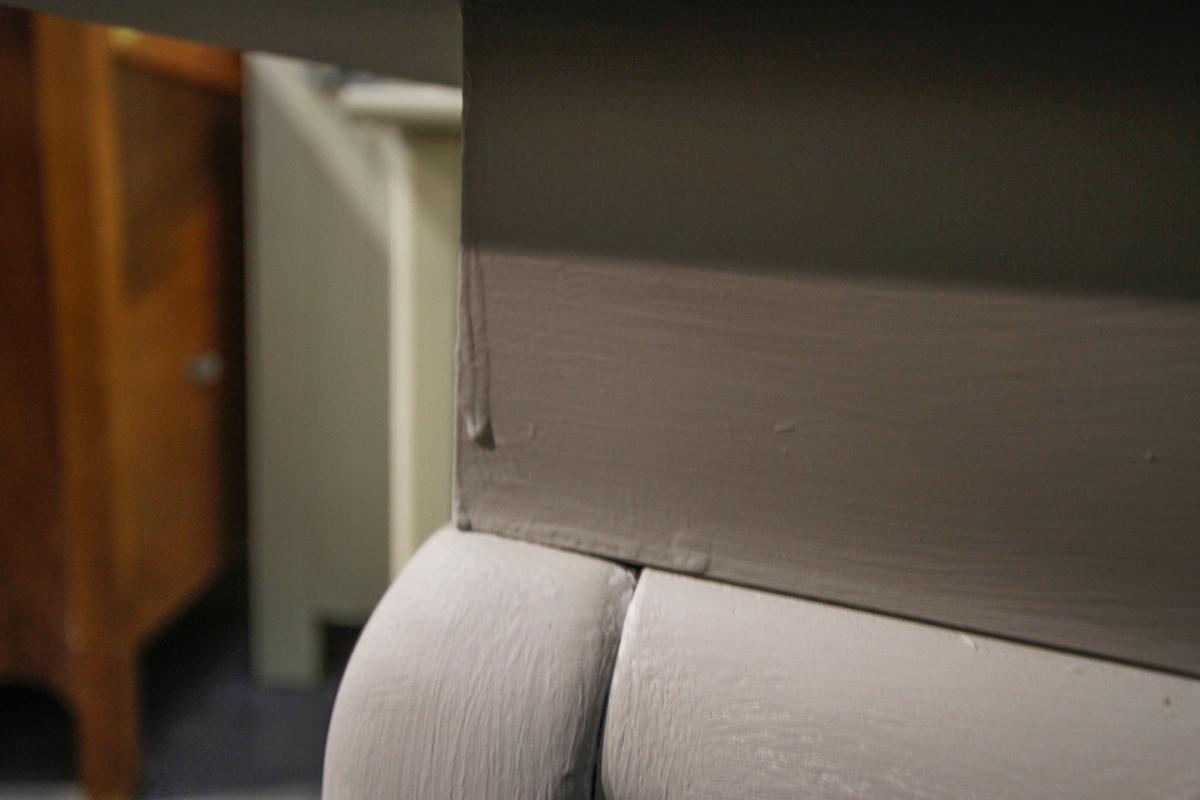 Gray-Painted Queen Anne Style Console Table and Side Table