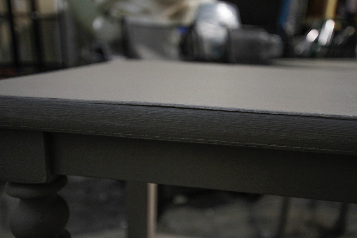 Gray-Painted Queen Anne Style Console Table and Side Table