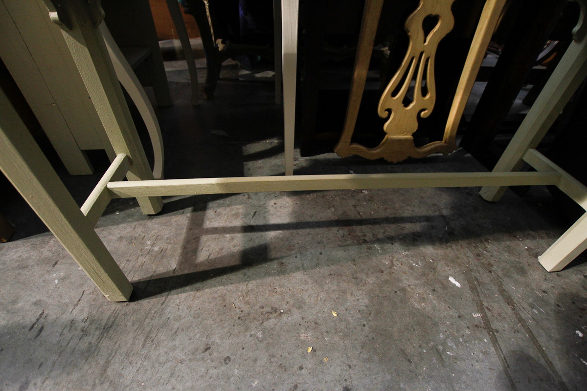 Vintage Chalk-Painted One-Drawer Console Table