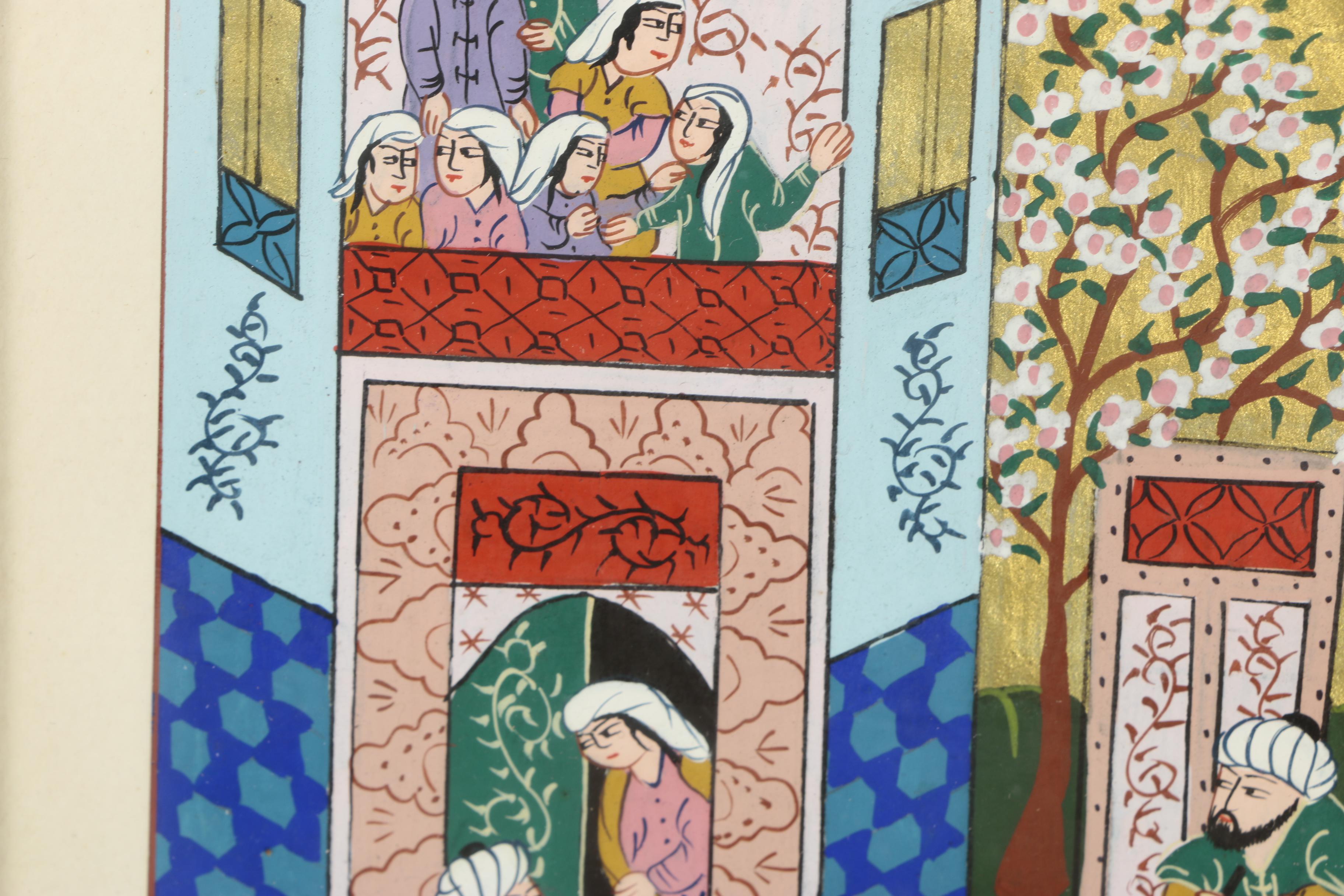 Indo-Persian Figural Gouache Paintings on Paper