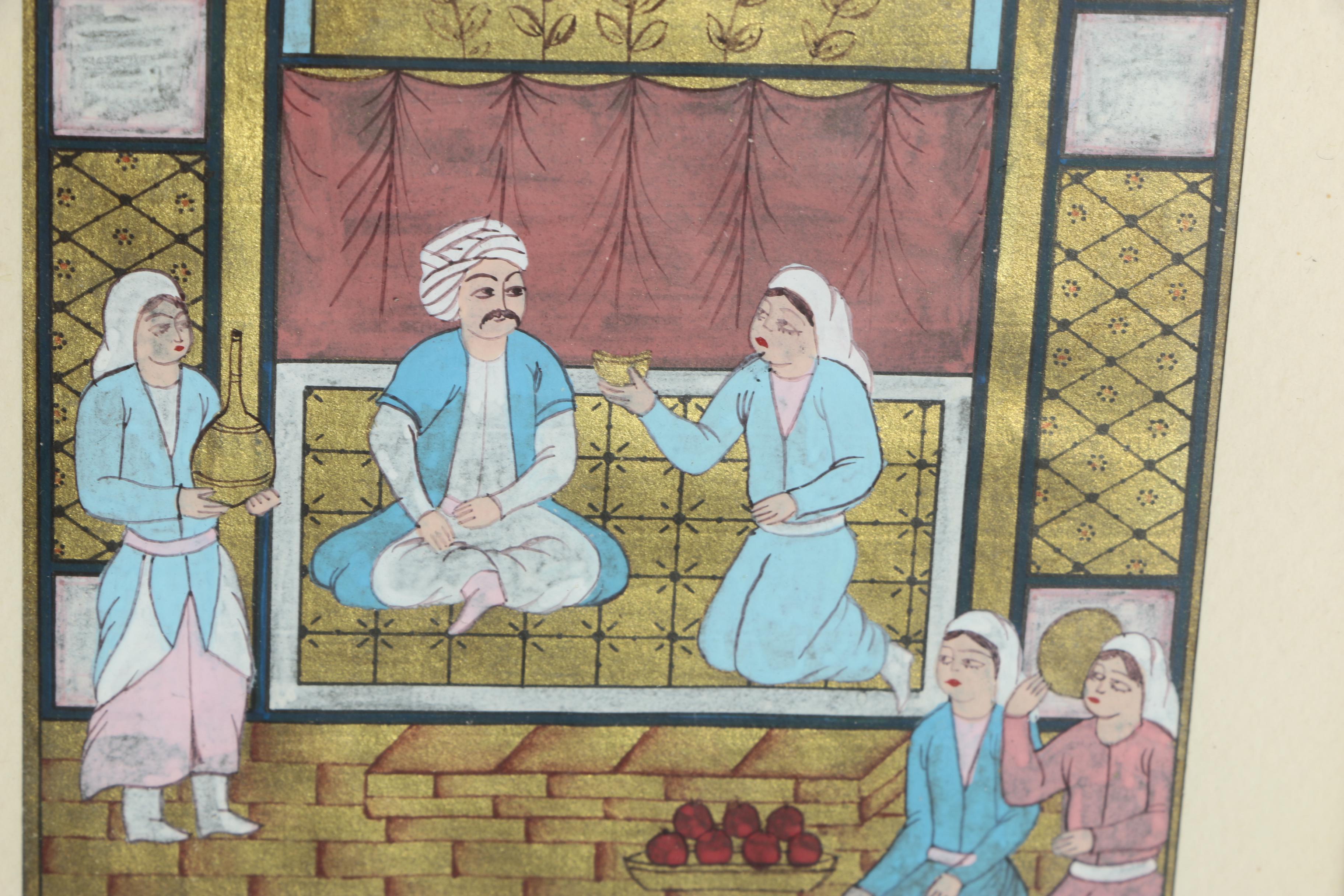 Indo-Persian Figural Gouache Paintings on Paper