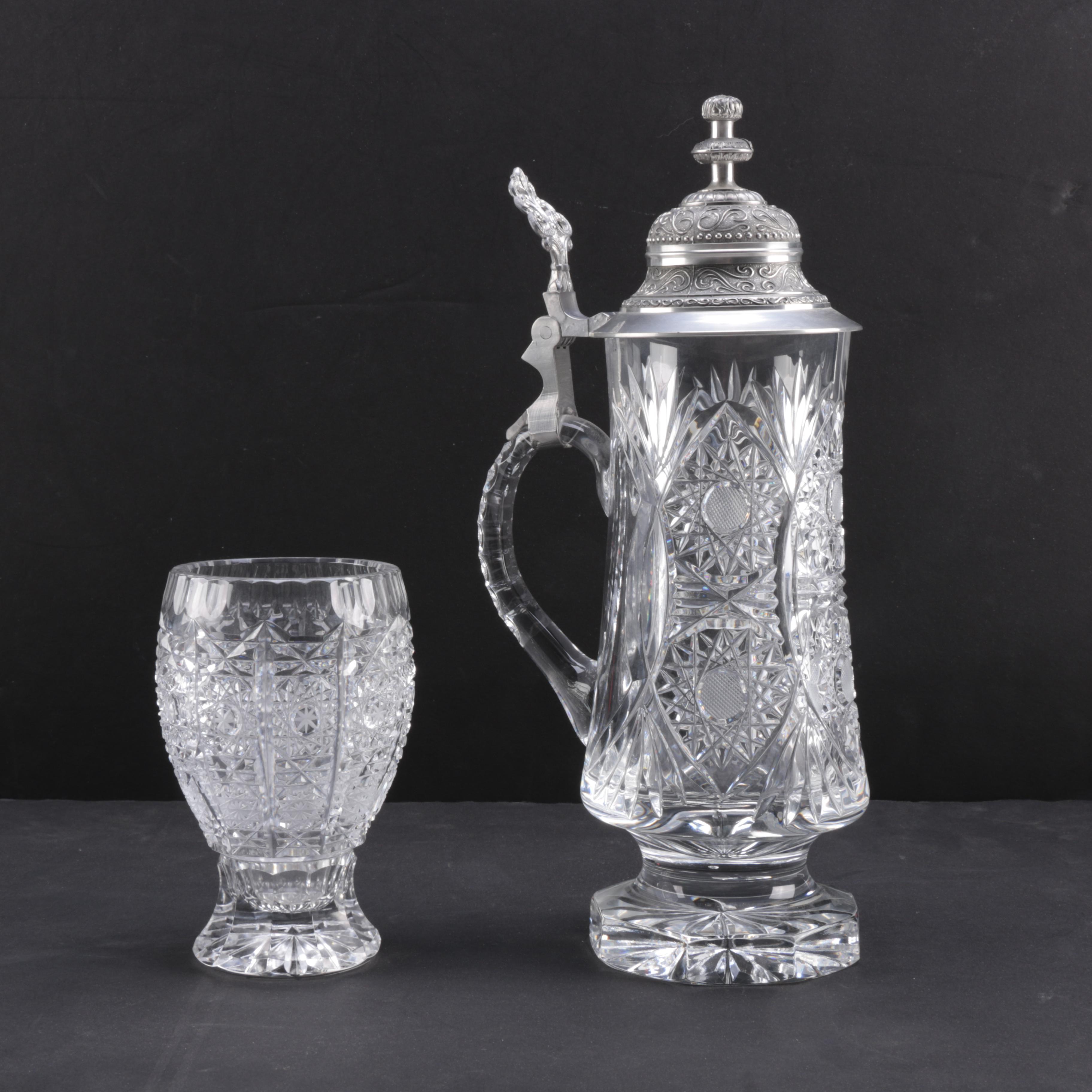 Crystal Bowl and Tankard