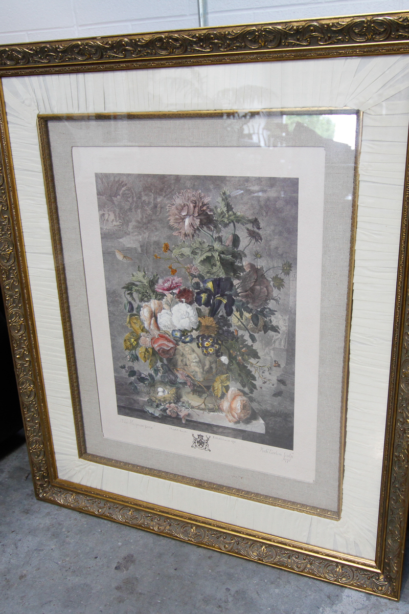 After Richard Earlom "A Flower Piece" Print Pairing