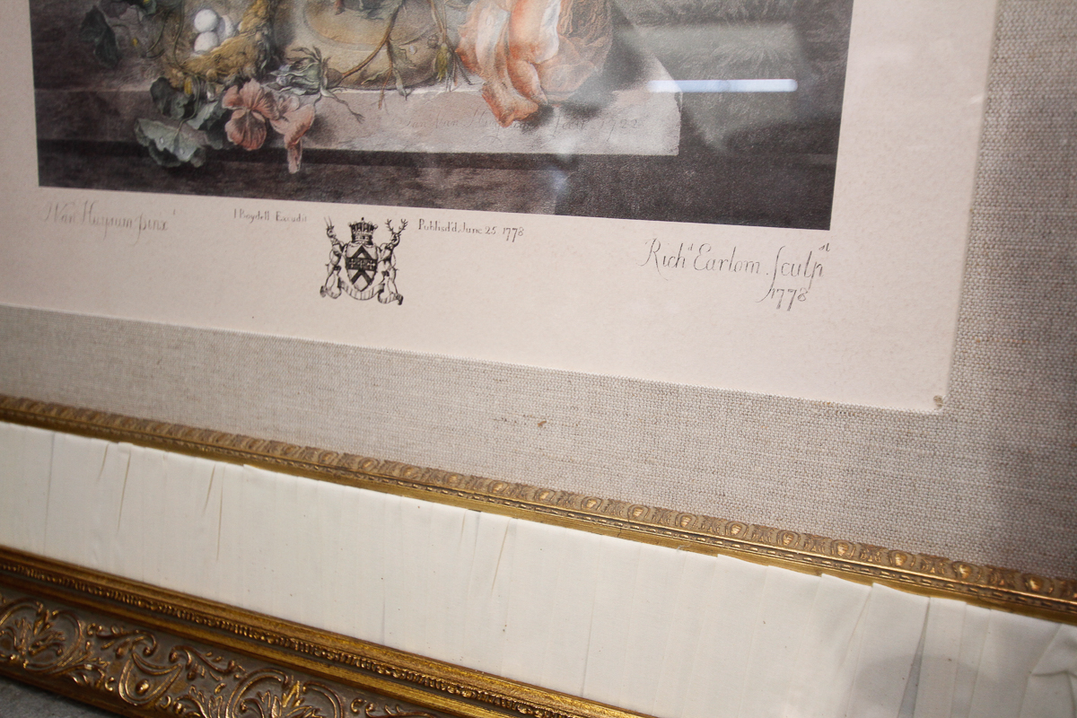 After Richard Earlom "A Flower Piece" Print Pairing