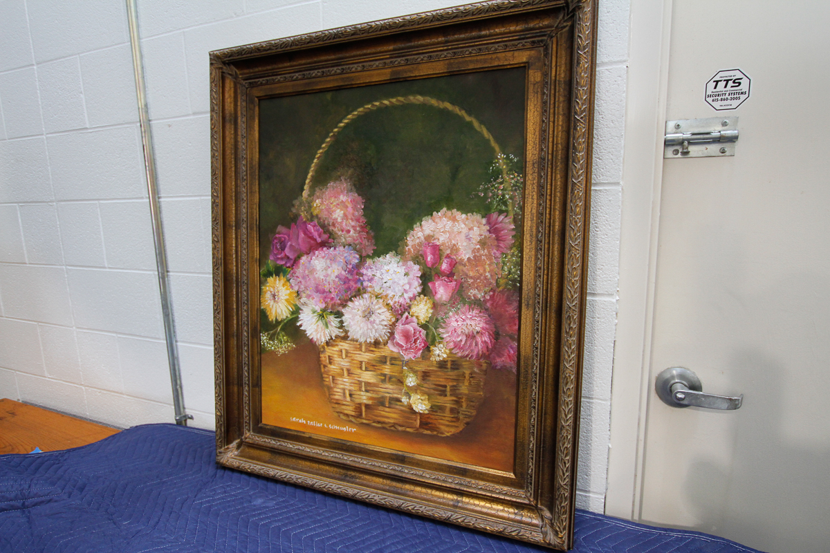 Sarah Talhe S. Scmiyler Oil Painting "Aunt Betty's Basket"