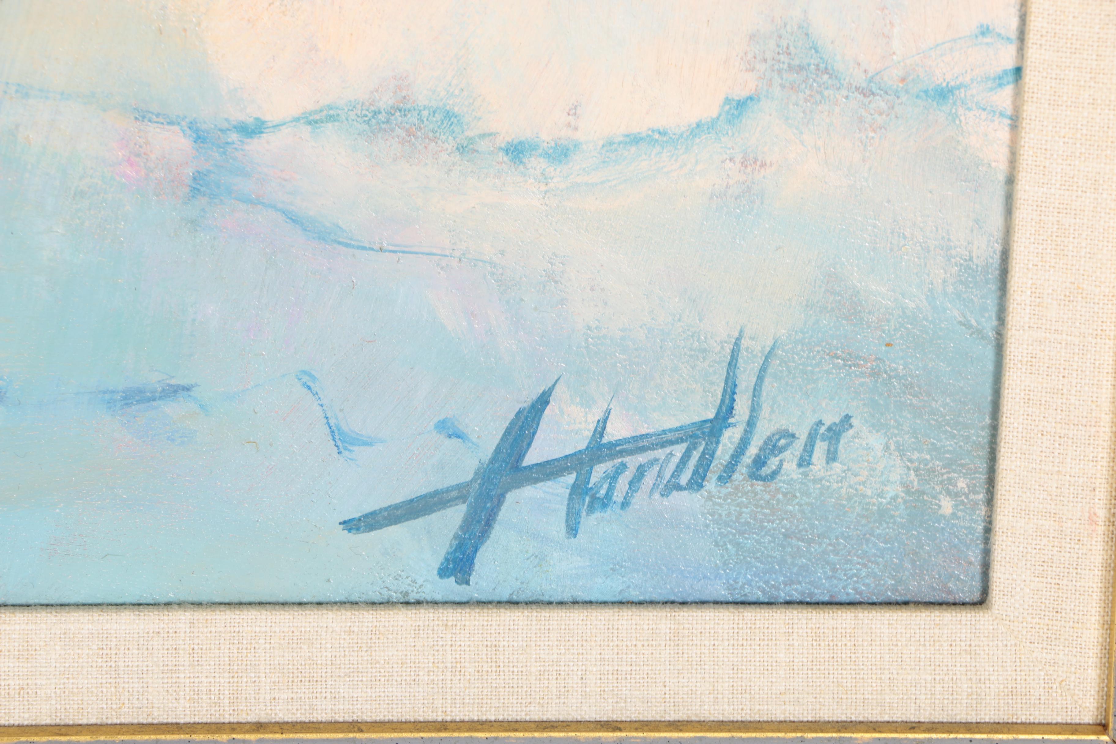 Frank Handlen Oil Painting on Panel "Big Seas"