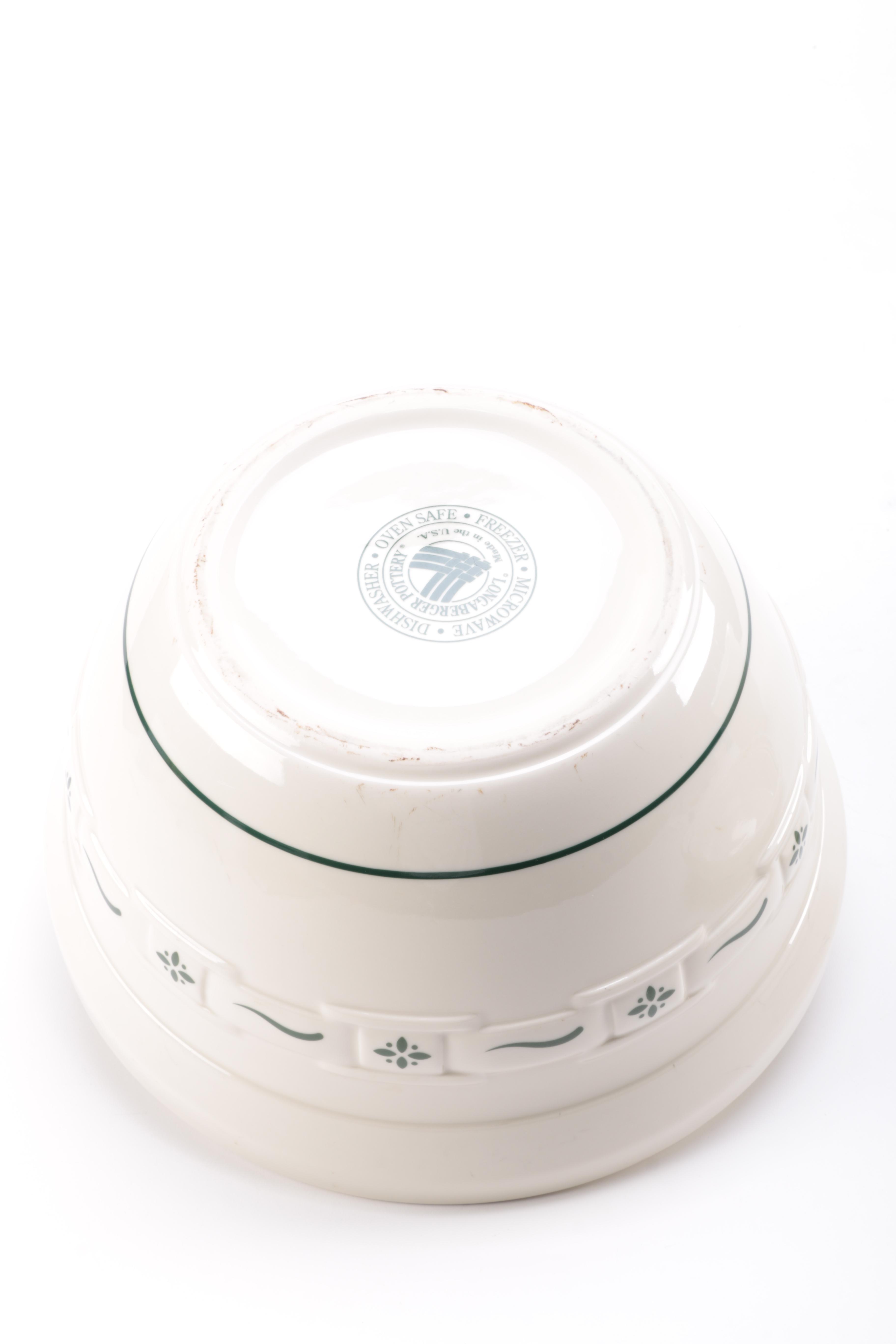 Longaberger Pottery "Woven Traditions" Decorative Bowls