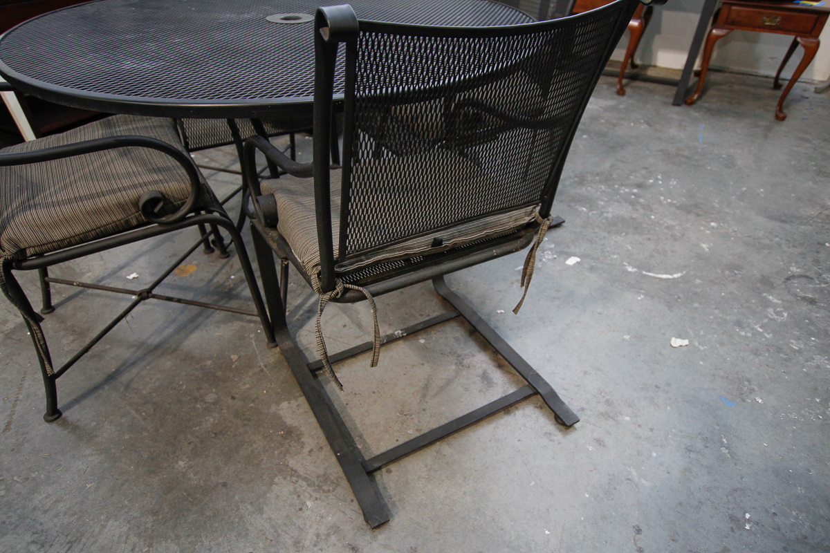 Black Metal Patio Table and Chairs