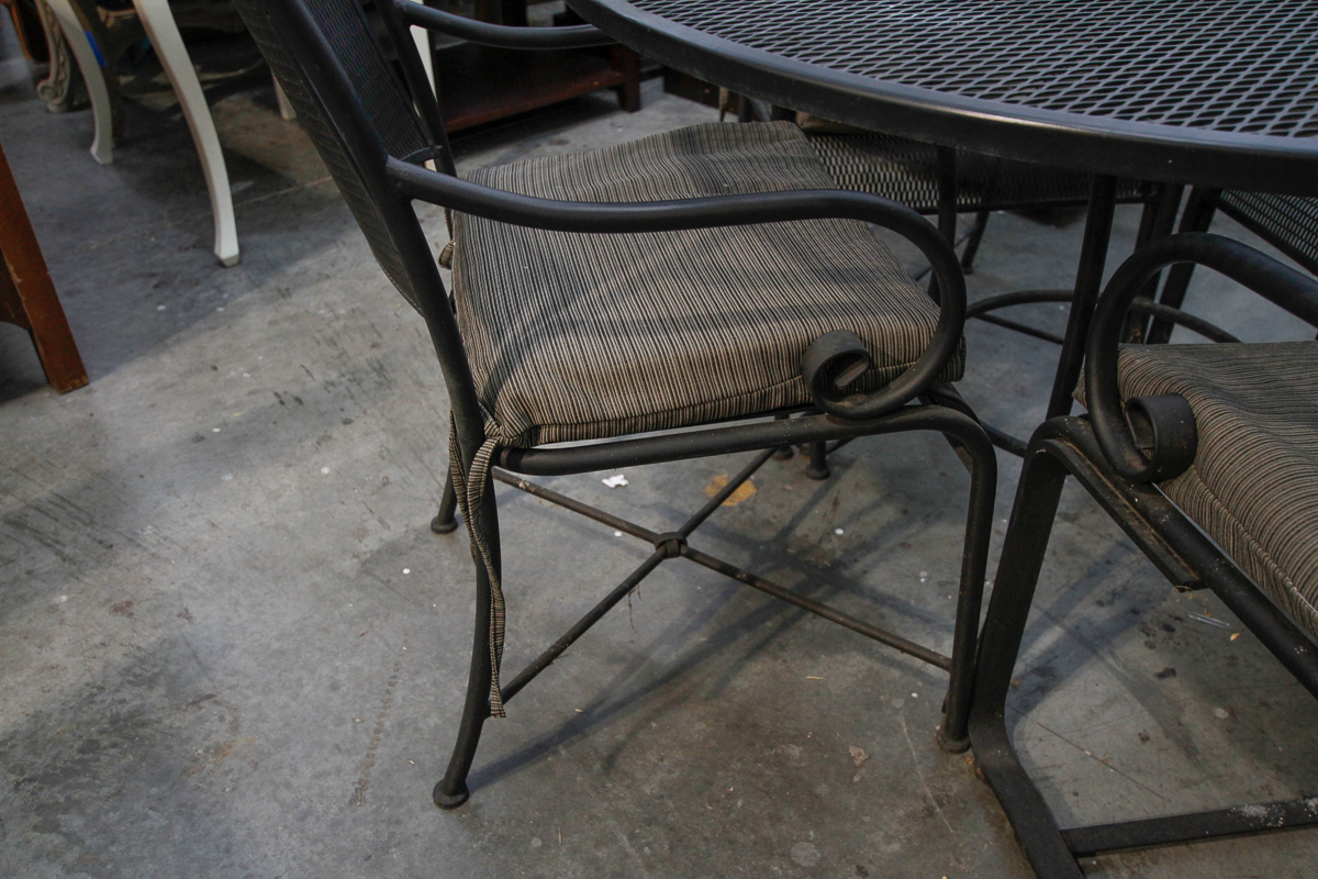 Black Metal Patio Table and Chairs