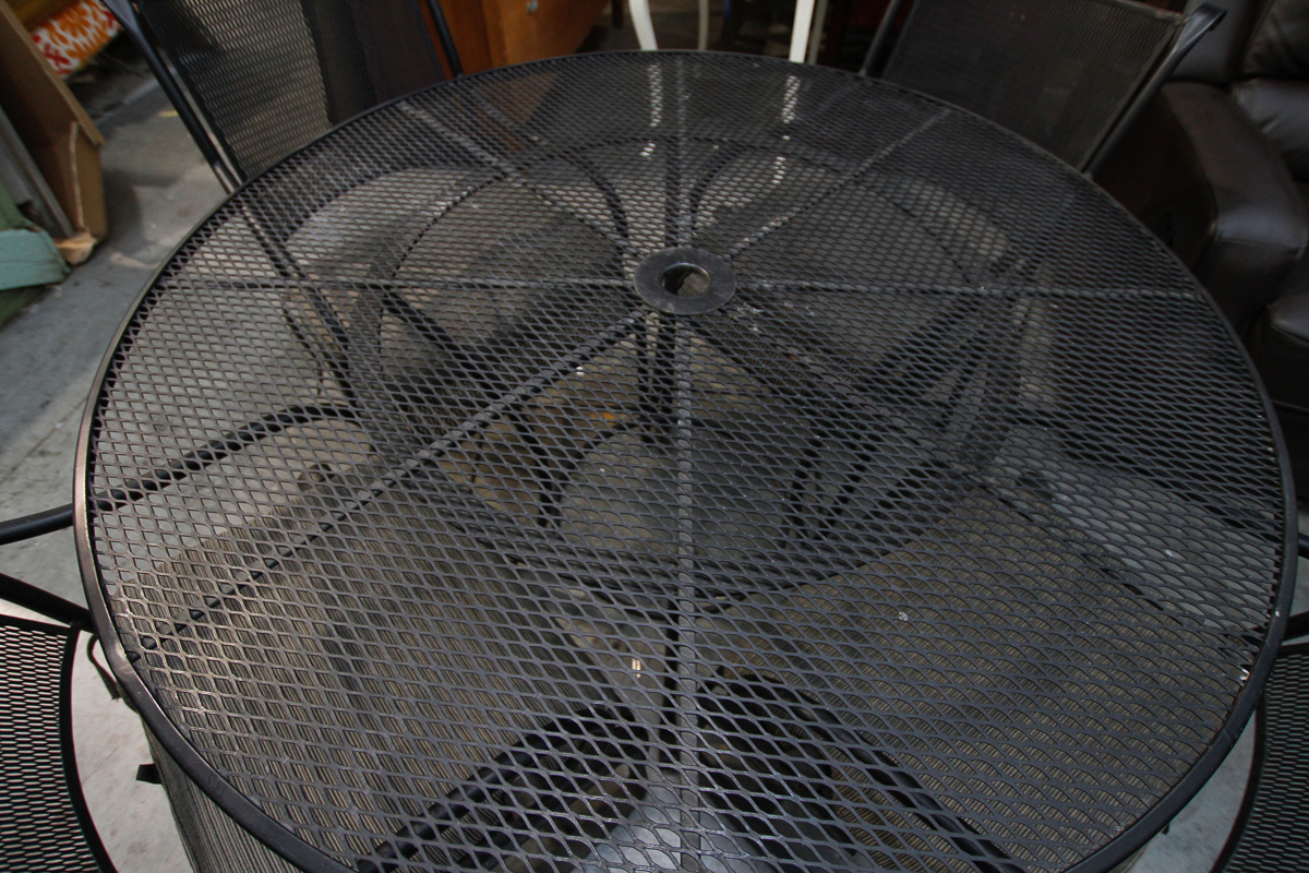 Black Metal Patio Table and Chairs