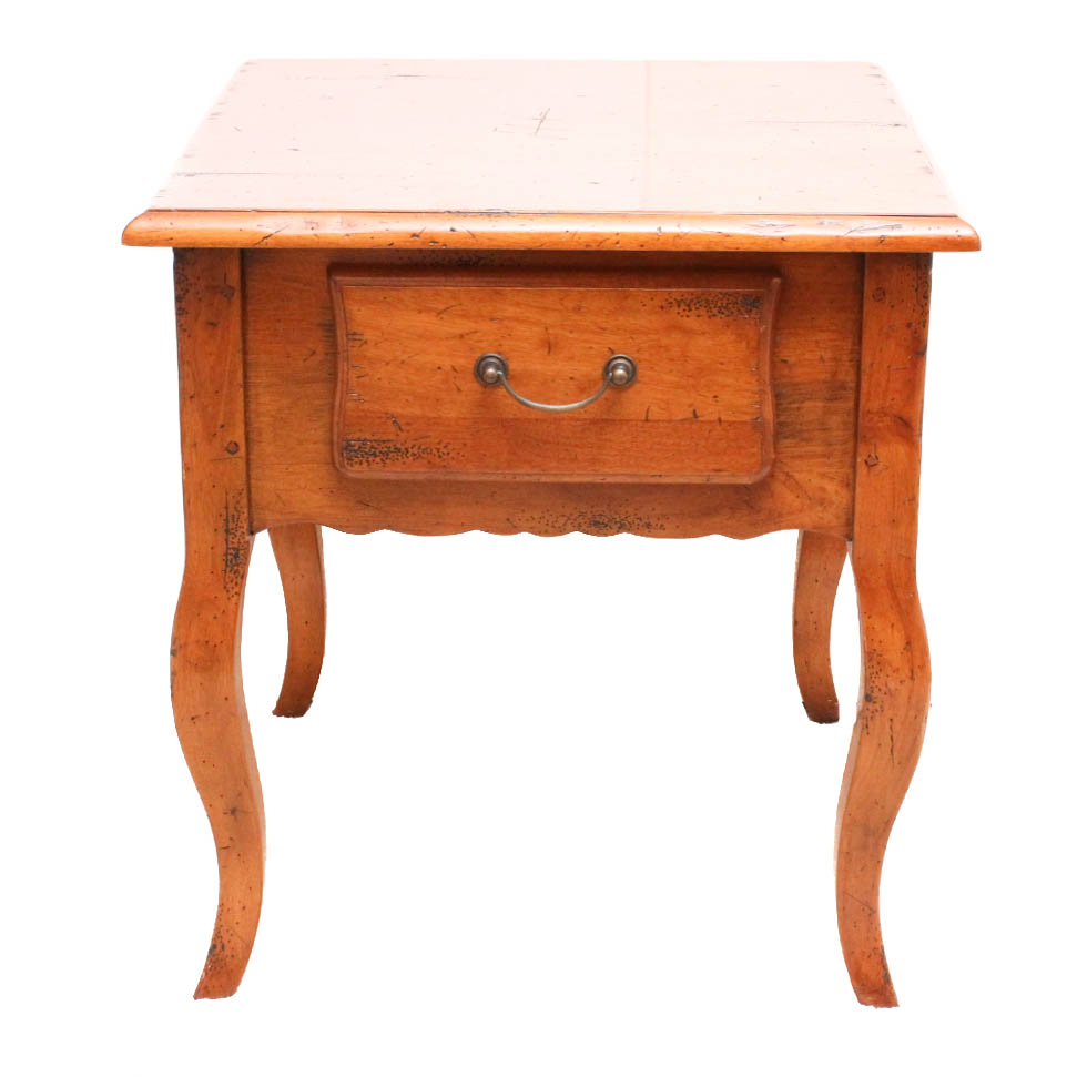 French Style Walnut Side Table