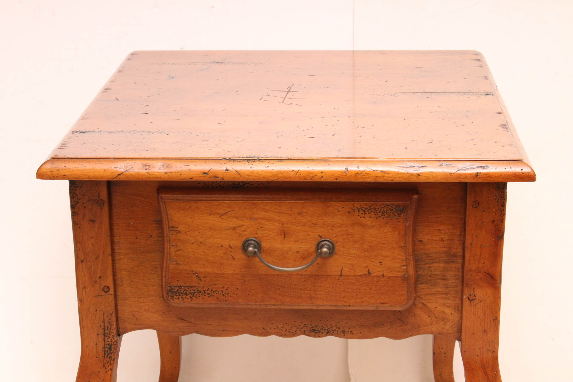French Style Walnut Side Table