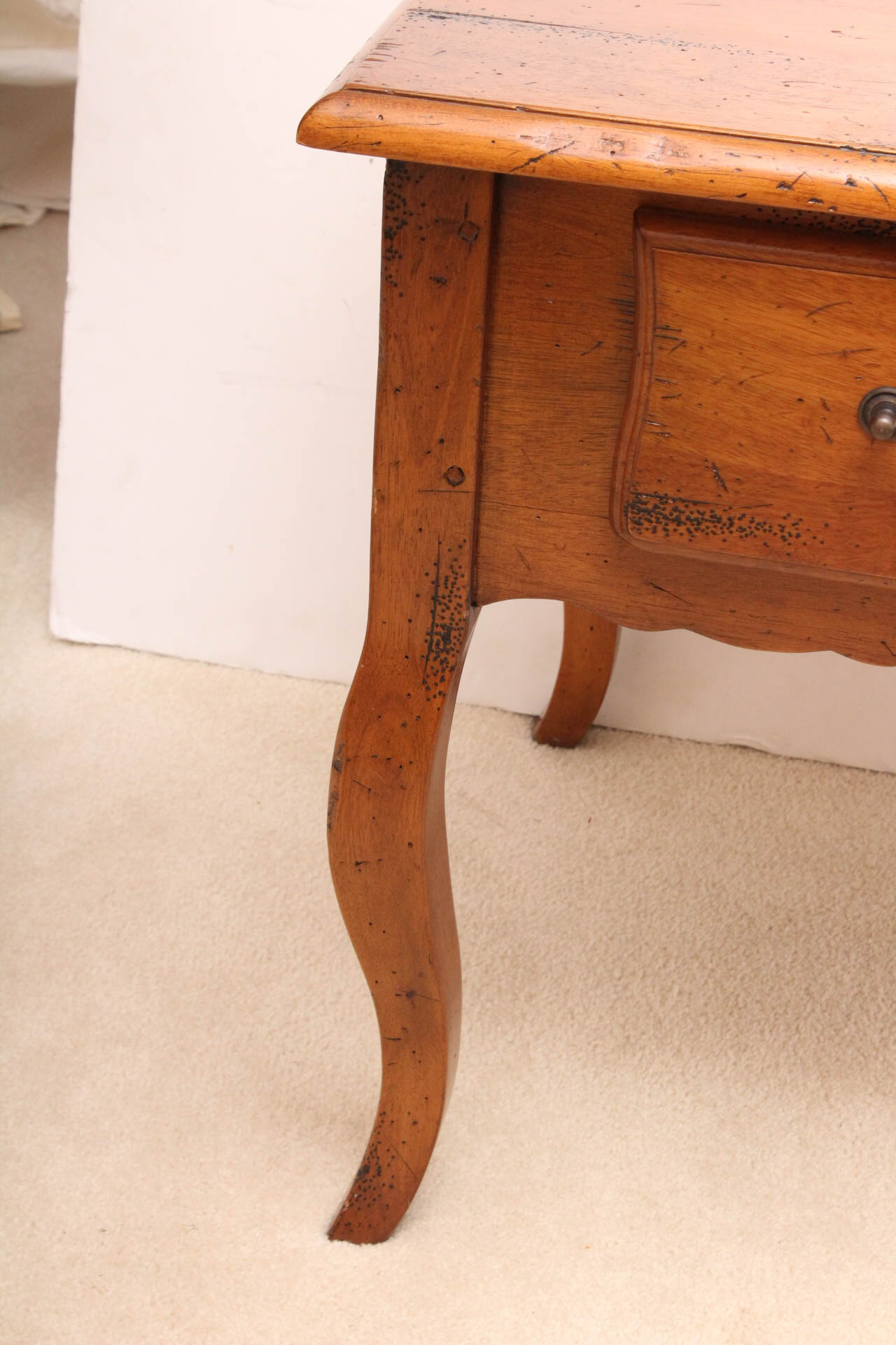 French Style Walnut Side Table