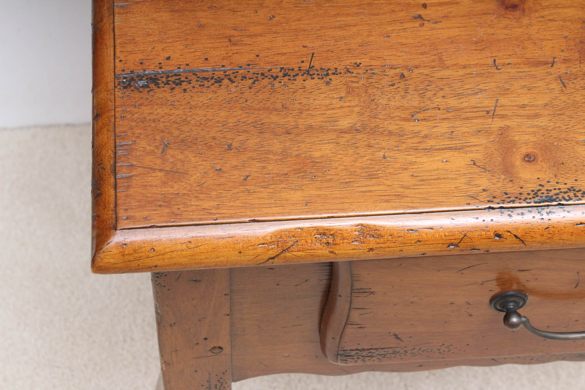 French Style Walnut Side Table