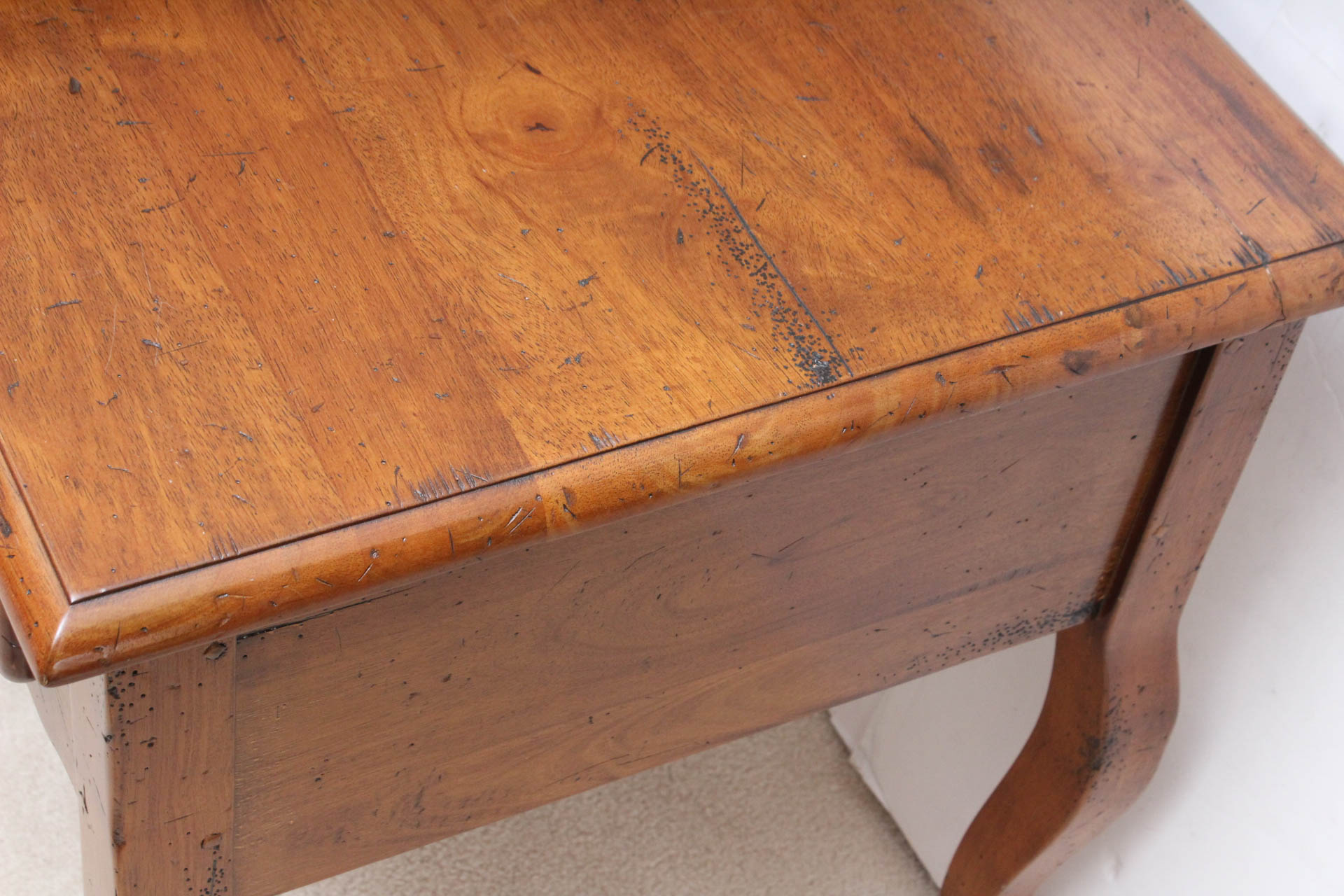 French Style Walnut Side Table