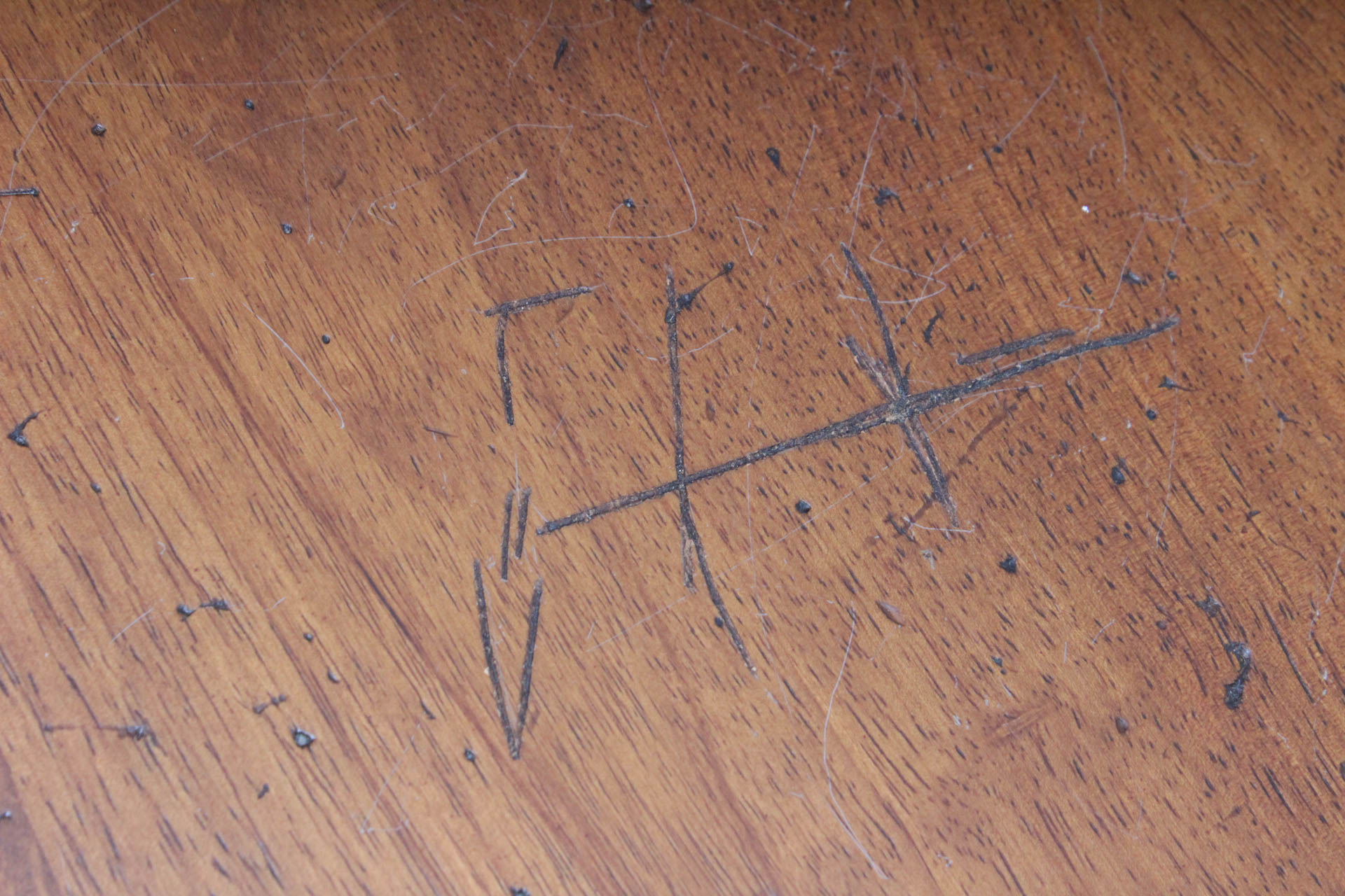 French Style Walnut Side Table