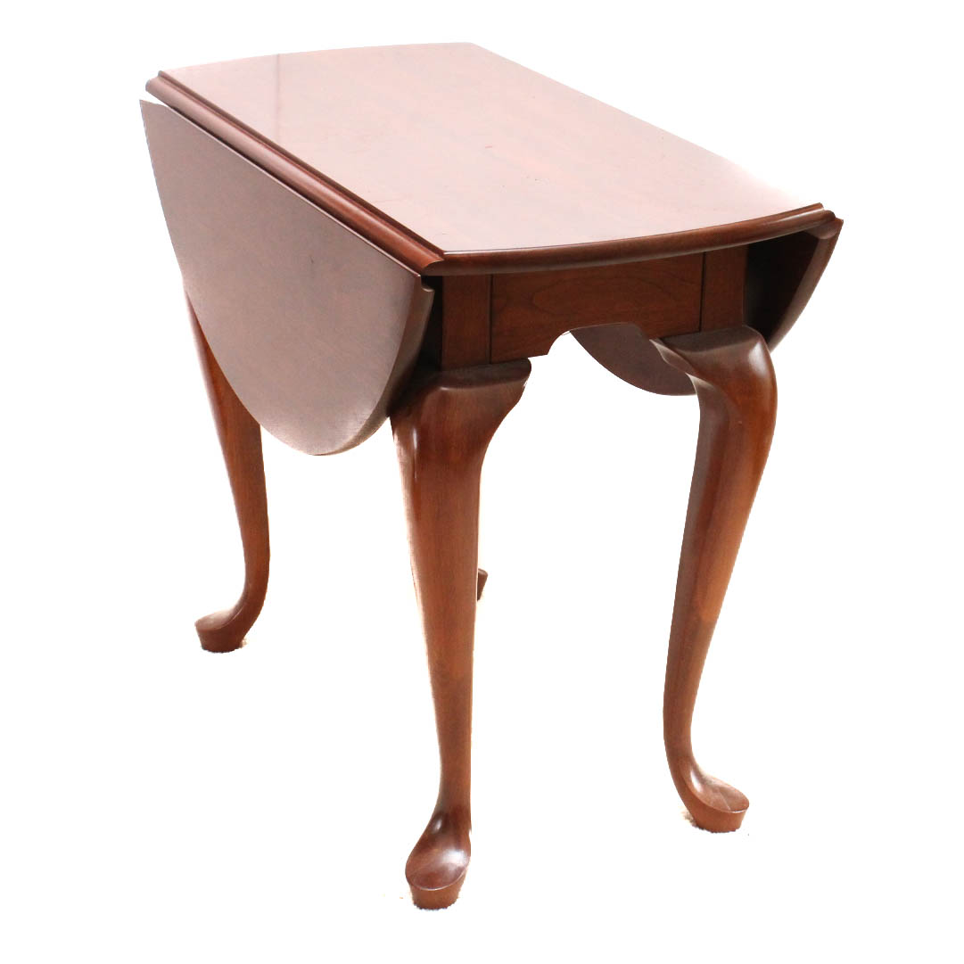 Queen Anne Style Drop Leaf Accent Table