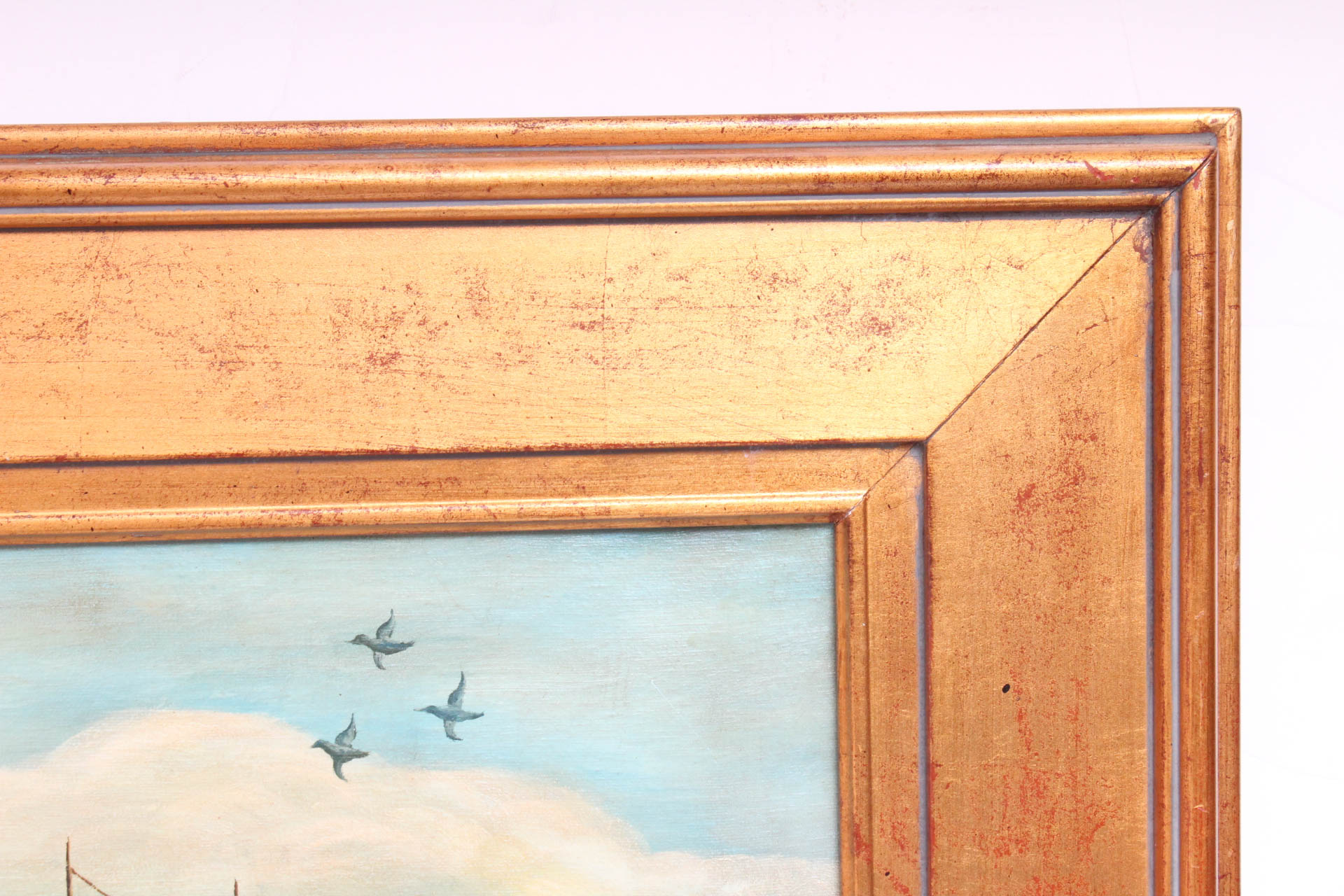 American Folk Art Oil Paining on Canvas