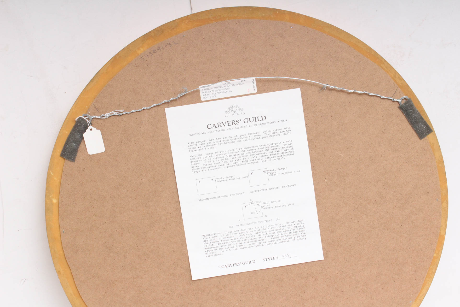 Nautical Convex Wall Mirror by Carvers' Guild