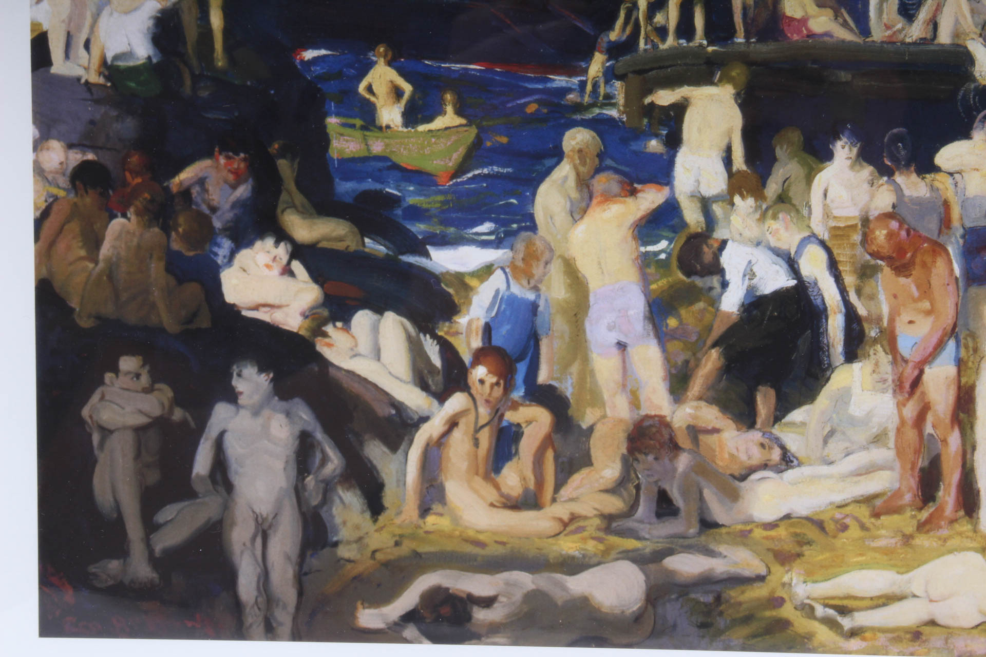 After George Bellows "Riverfront No. 1" Lithograph Print