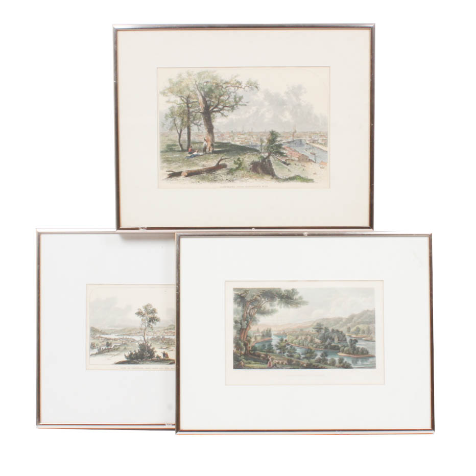 Three Engravings of Ohio Scenes