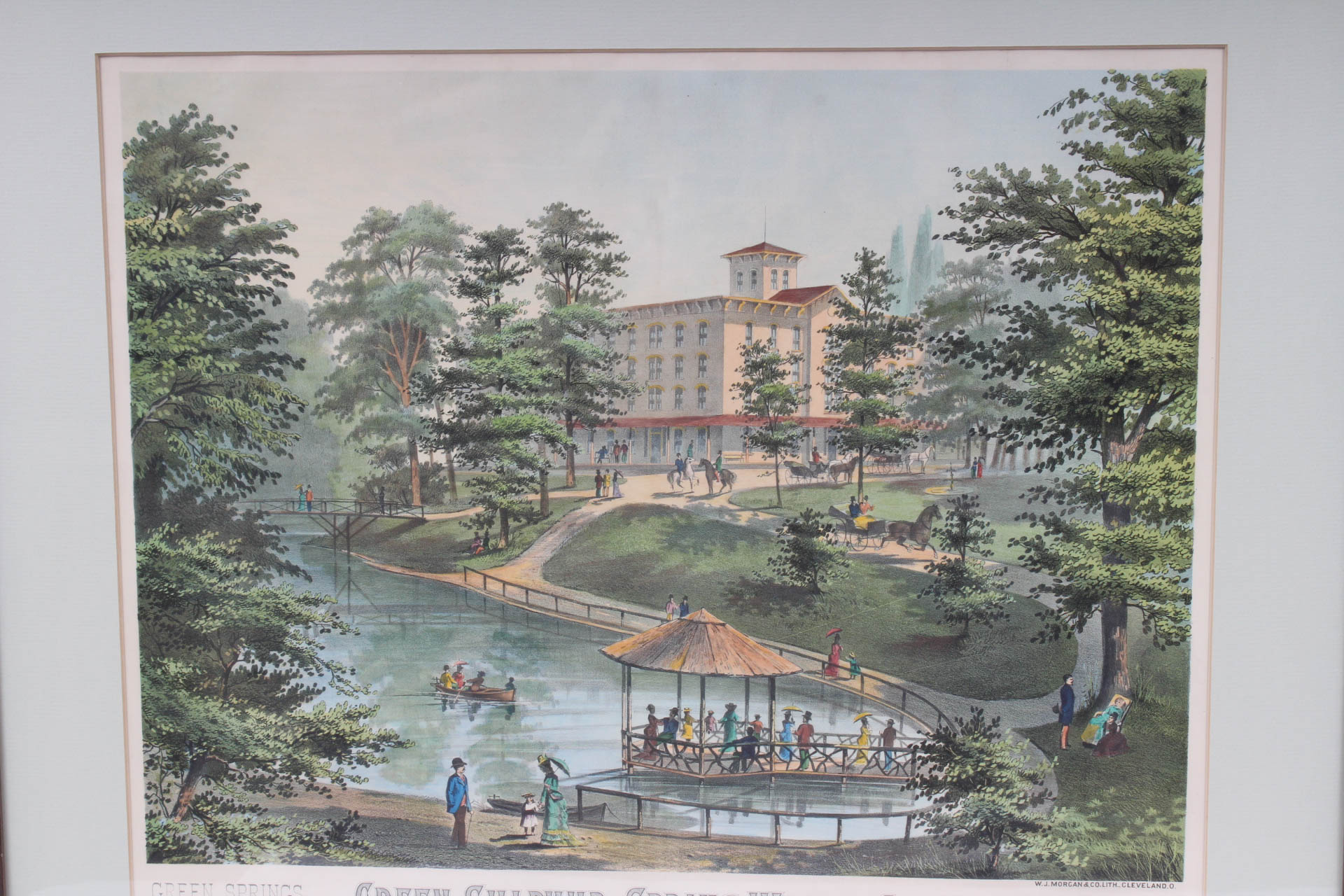 W.J. Morgan & Co. "Green Sulphur Spring Water Cure" Chromolithograph