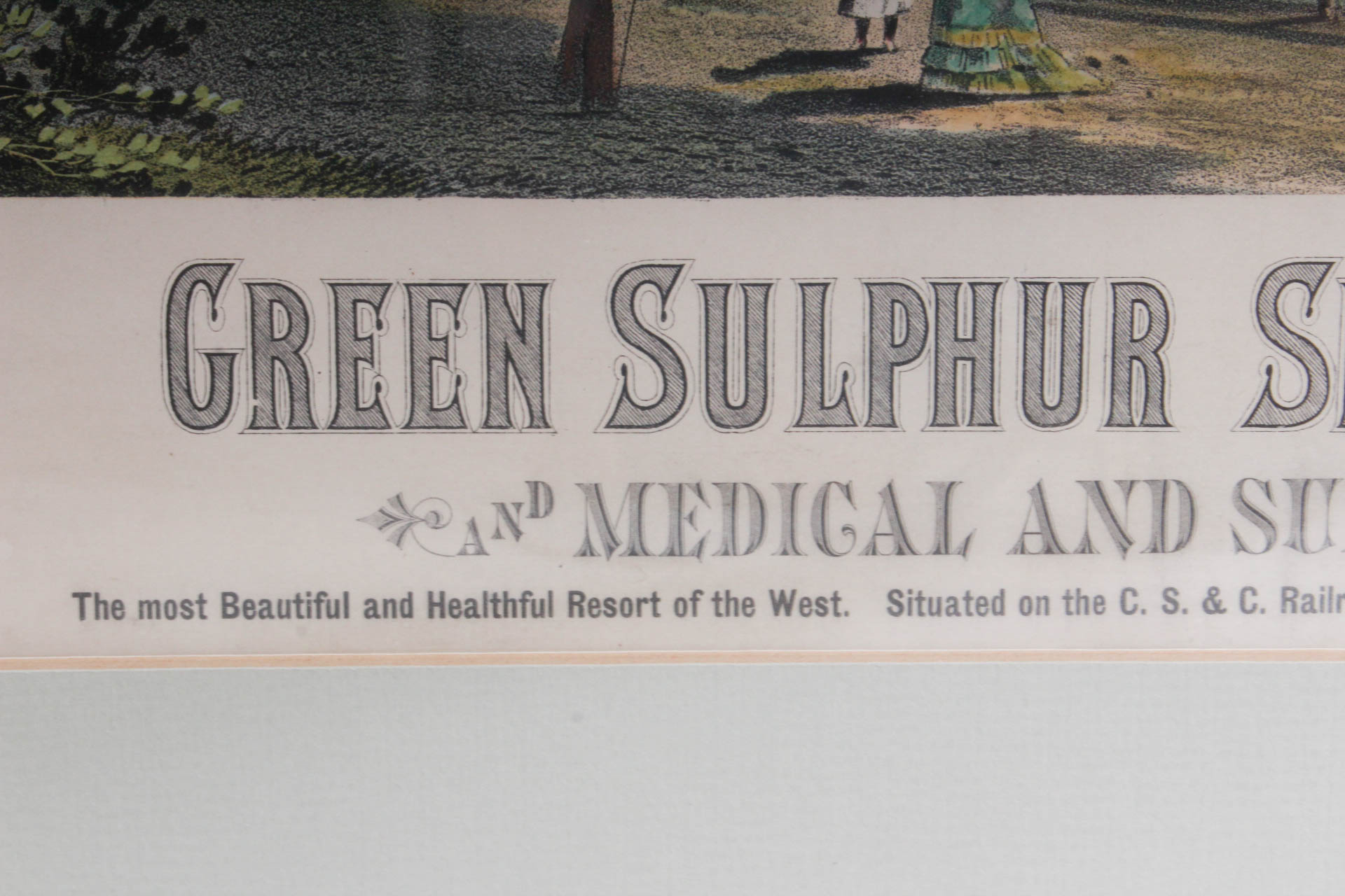 W.J. Morgan & Co. "Green Sulphur Spring Water Cure" Chromolithograph